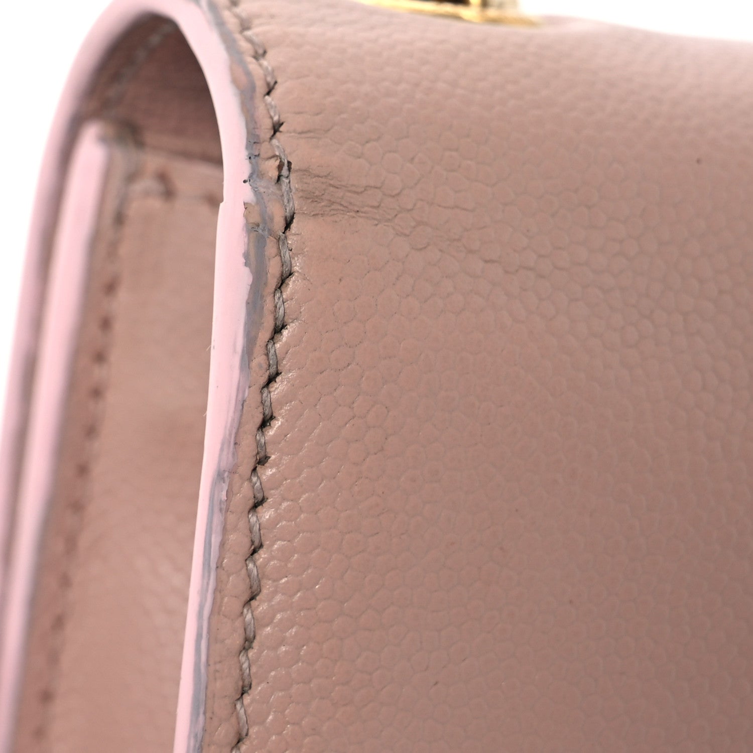 Saint Laurent Grain De Poudre Small Monogram Kate Satchel Pale Blush 17 of 19