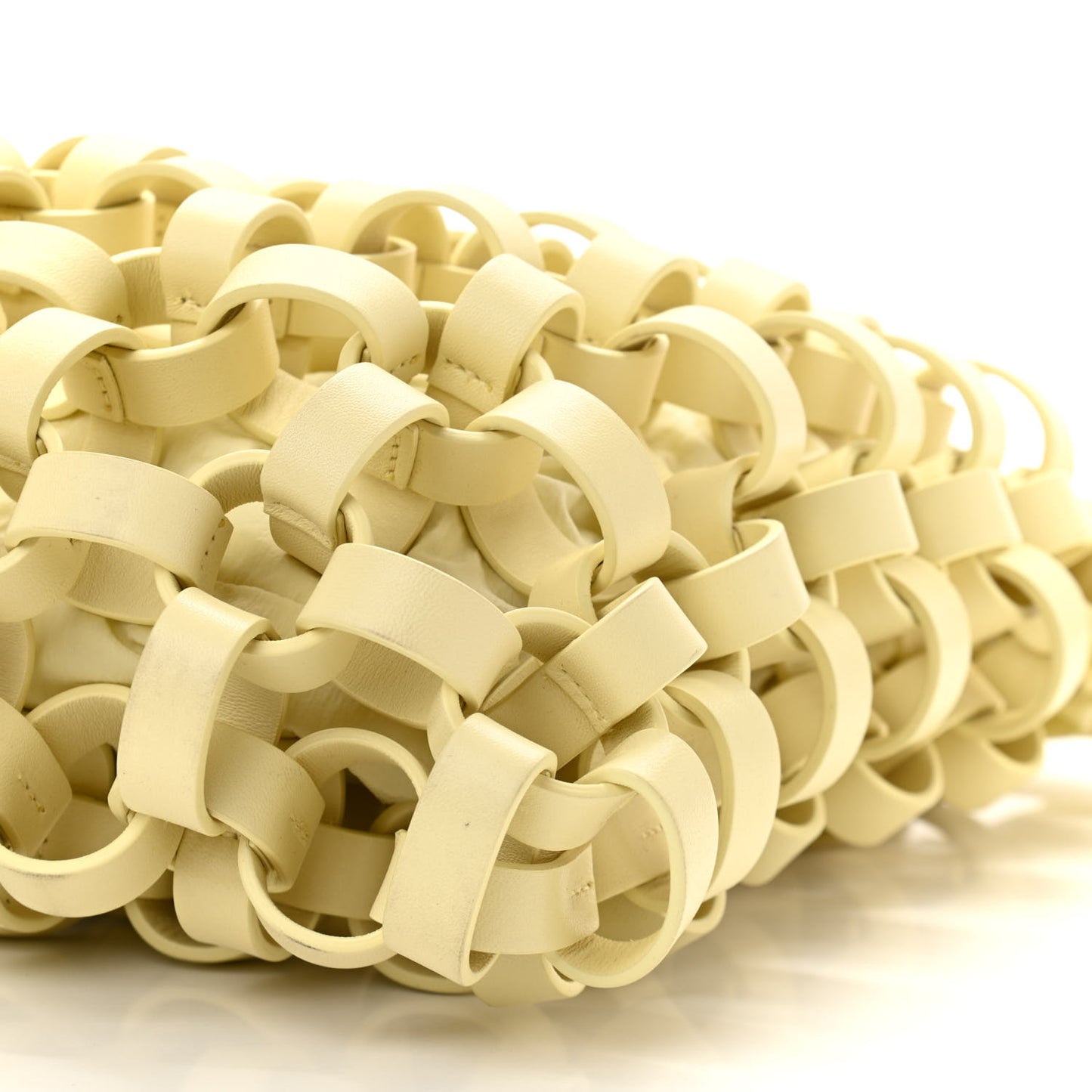 Lambskin Intrecciato Drawstring Shopper Tote Buttercup Yellow