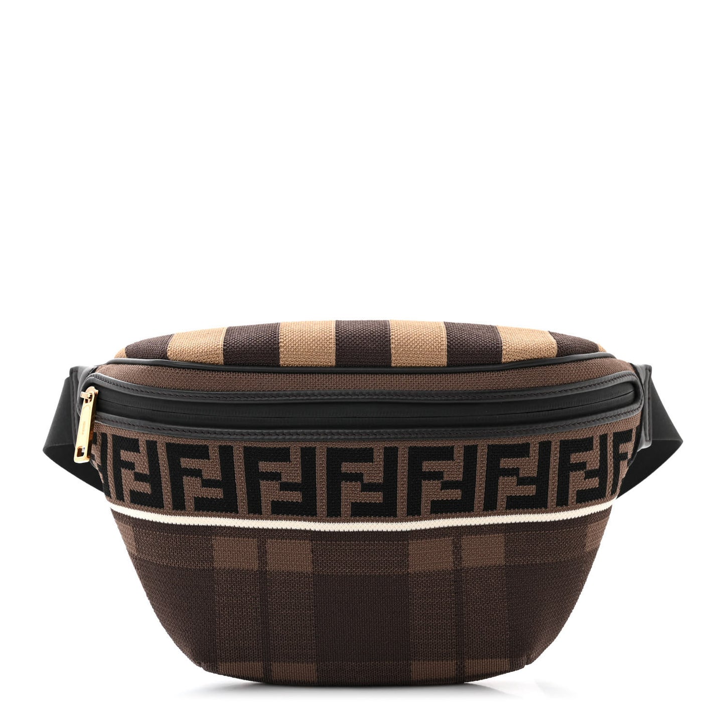 Vitello Century Maglia Pattern Mix Belt Bag Havana