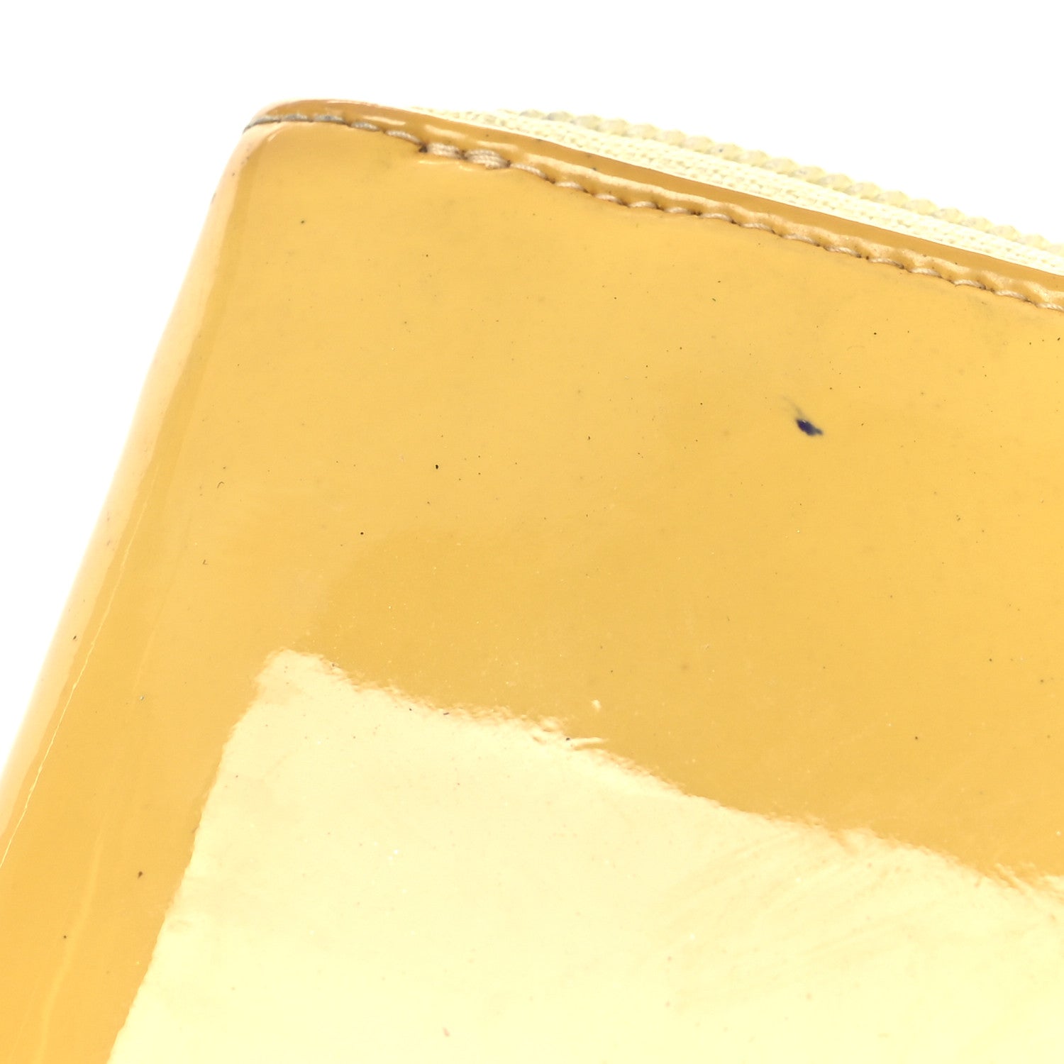 Chanel Patent Large Gusset CC Zip Wallet Yellow 12 of 13