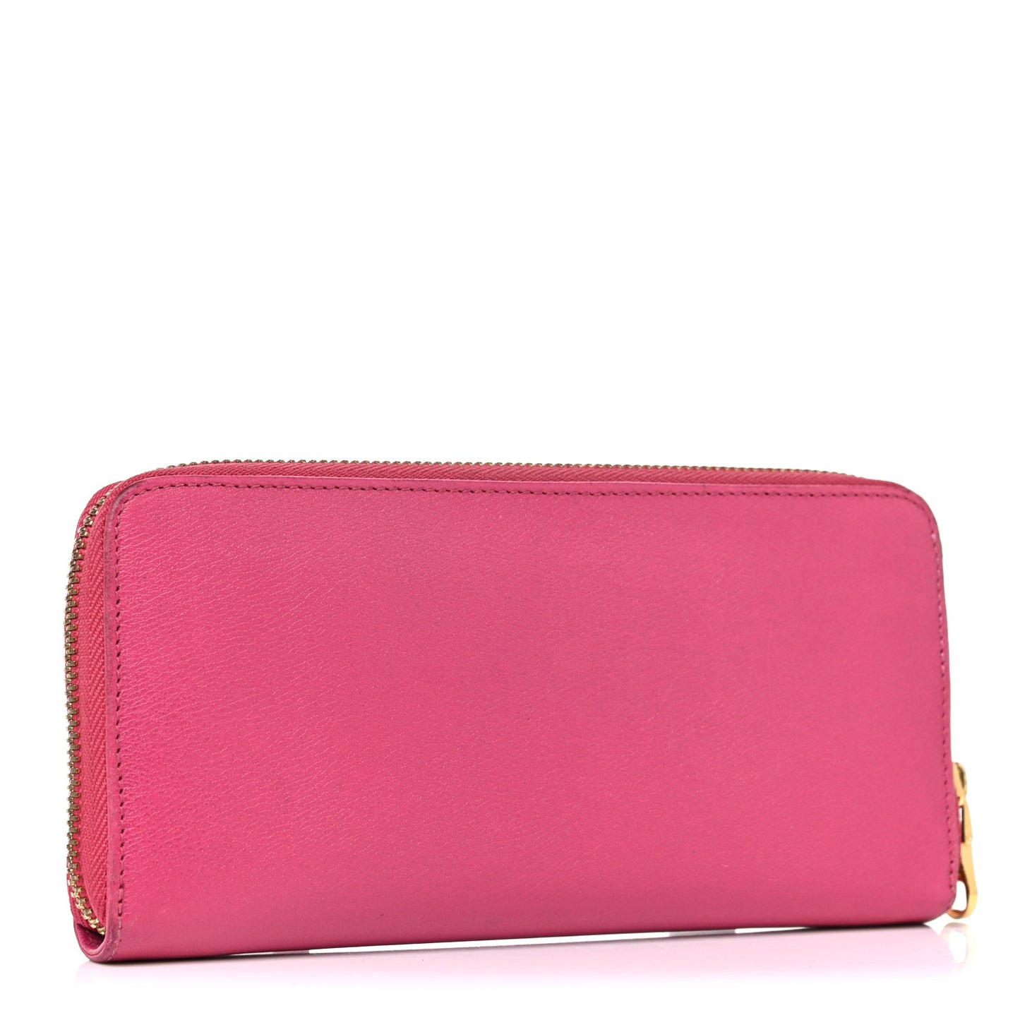 Calfskin Zip Around Wallet Pink