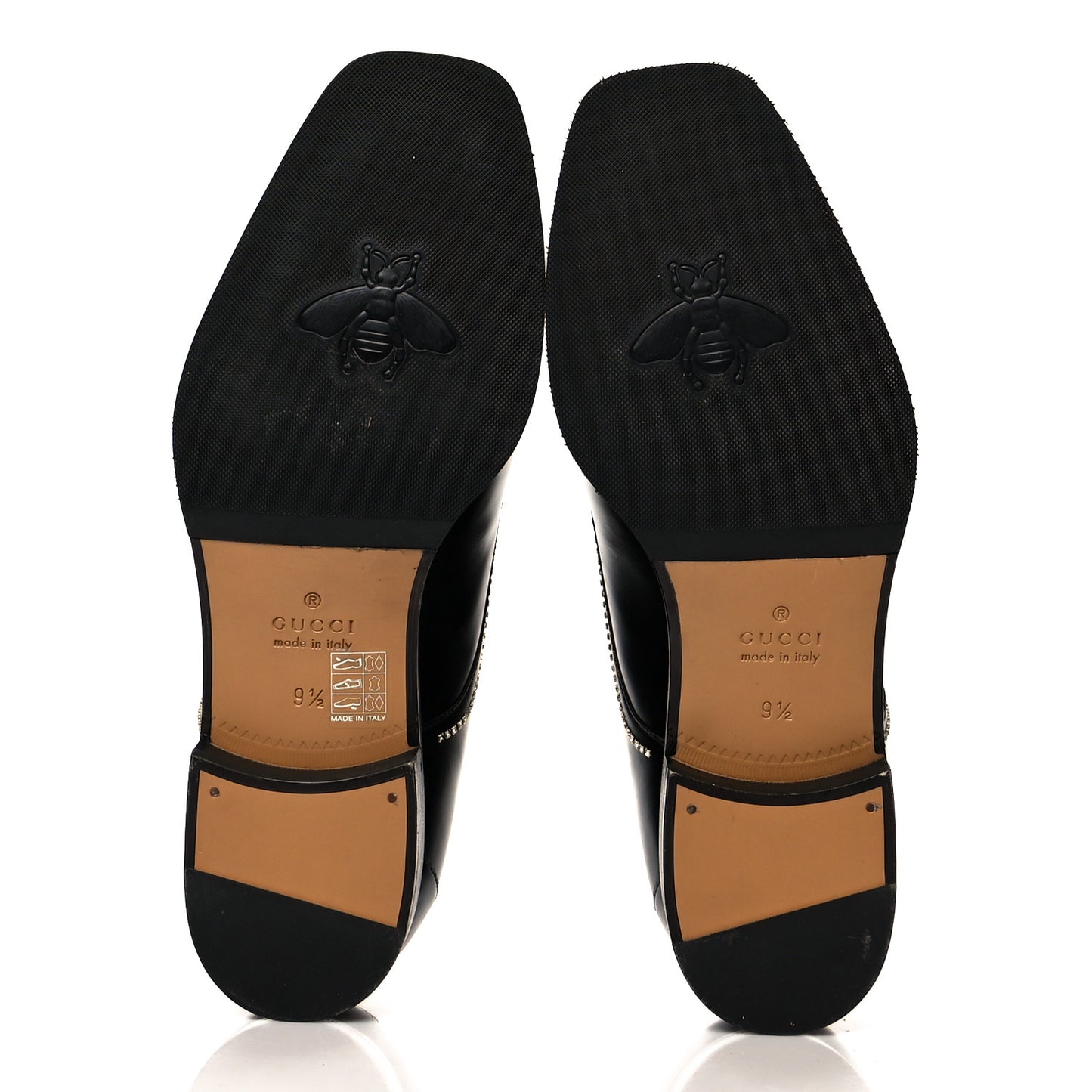 Calfskin Crystal Mens Lace Up Shoes 9.5 Black