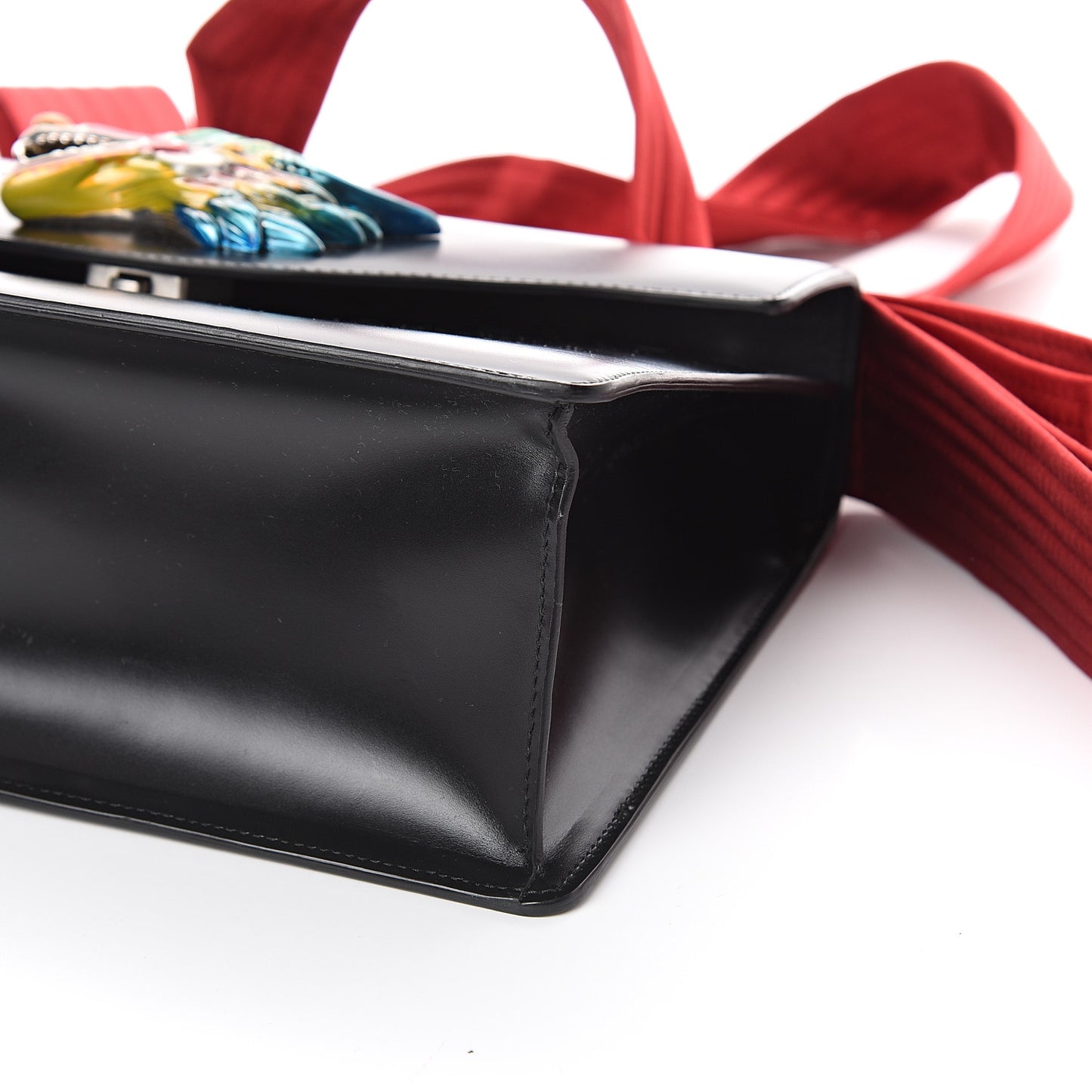 Calfskin Naga Dragon Small Shoulder Bag Black