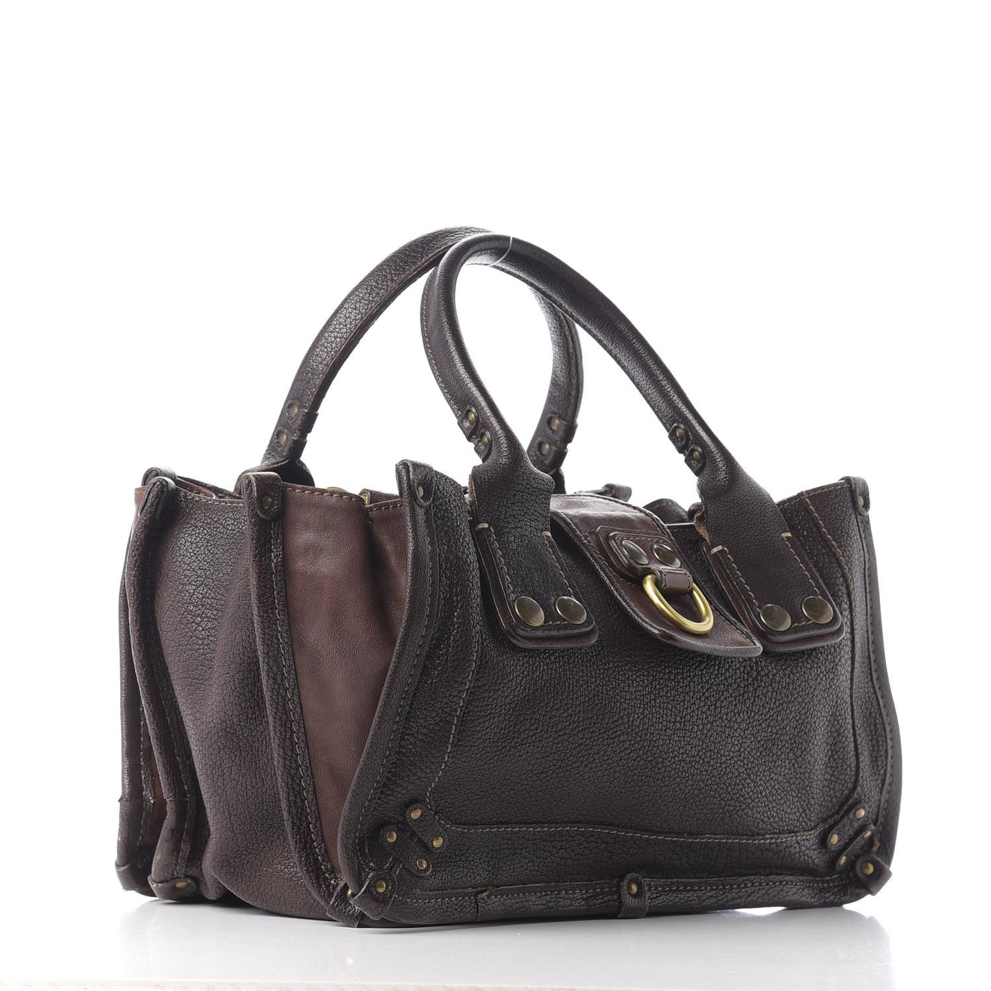 Calfskin Satchel Brown