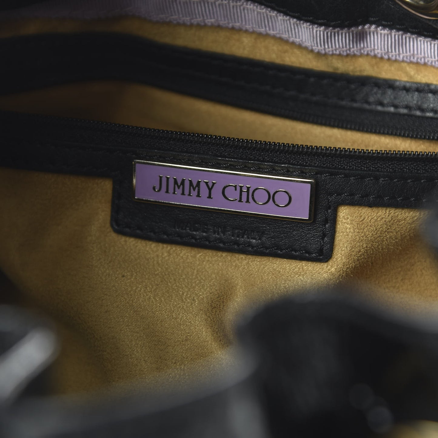 Crushed Patent Riki Bag Black