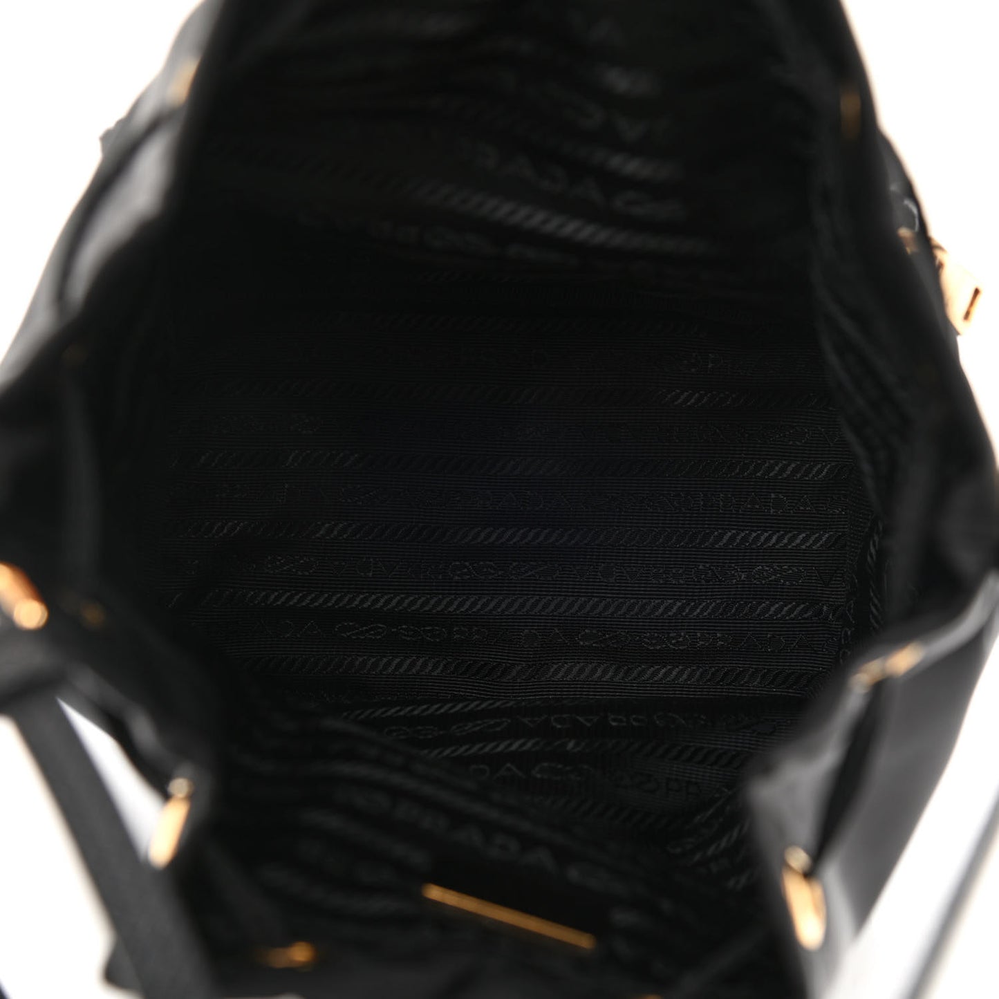 Re-Nylon Duet Drawstring Shoulder Bag Black