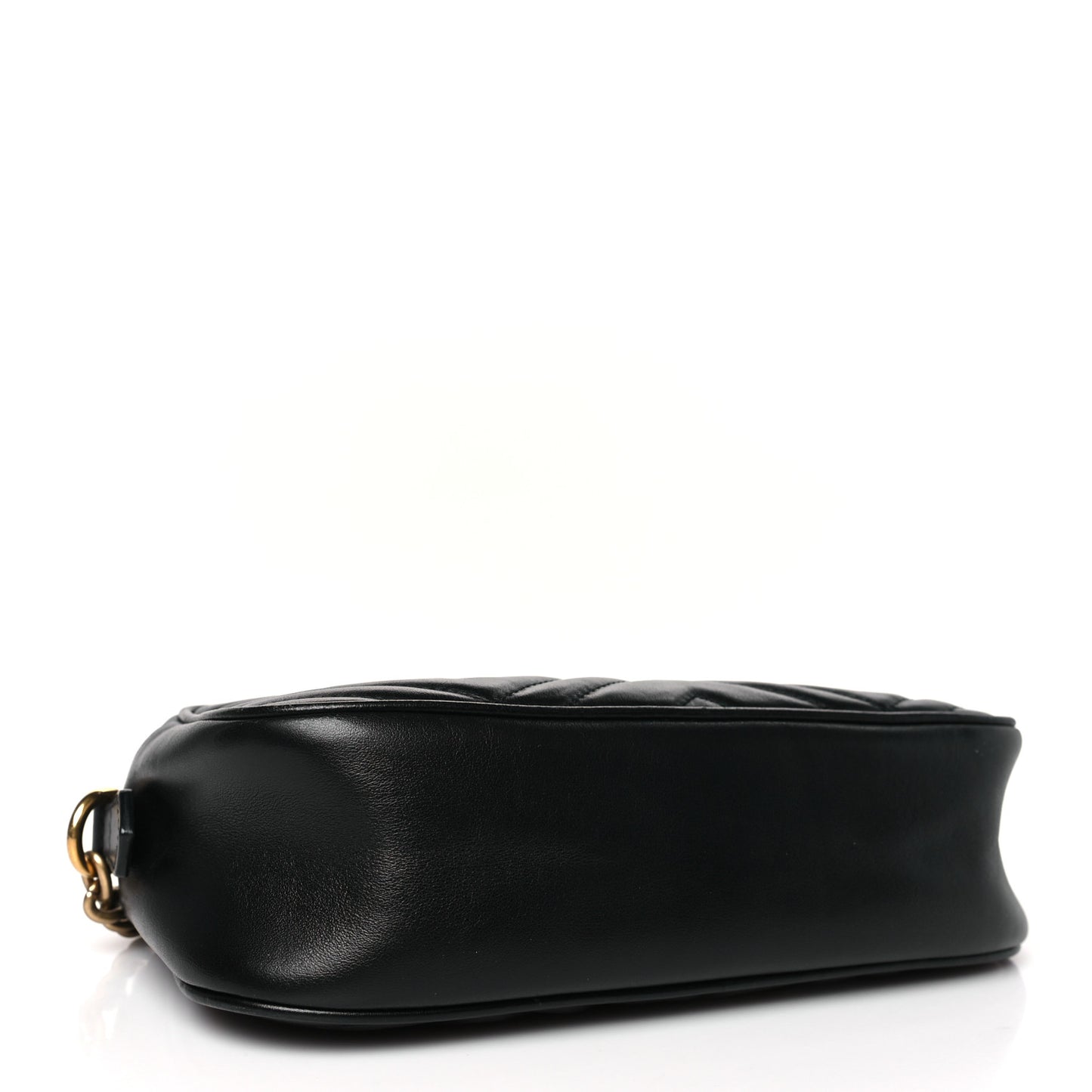 Calfskin Matelasse Small GG Marmont Chain Shoulder Bag Black