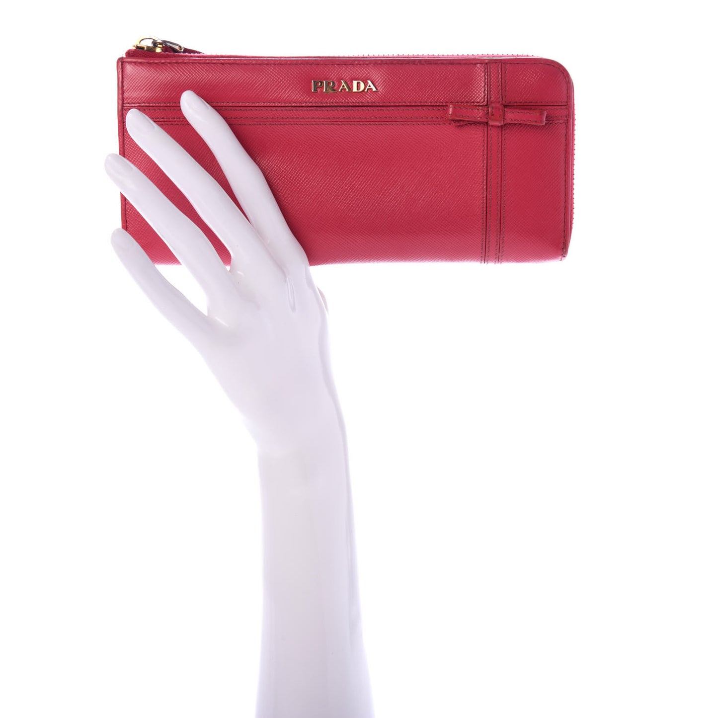 Saffiano Zip Around Bow Wallet Ibisco