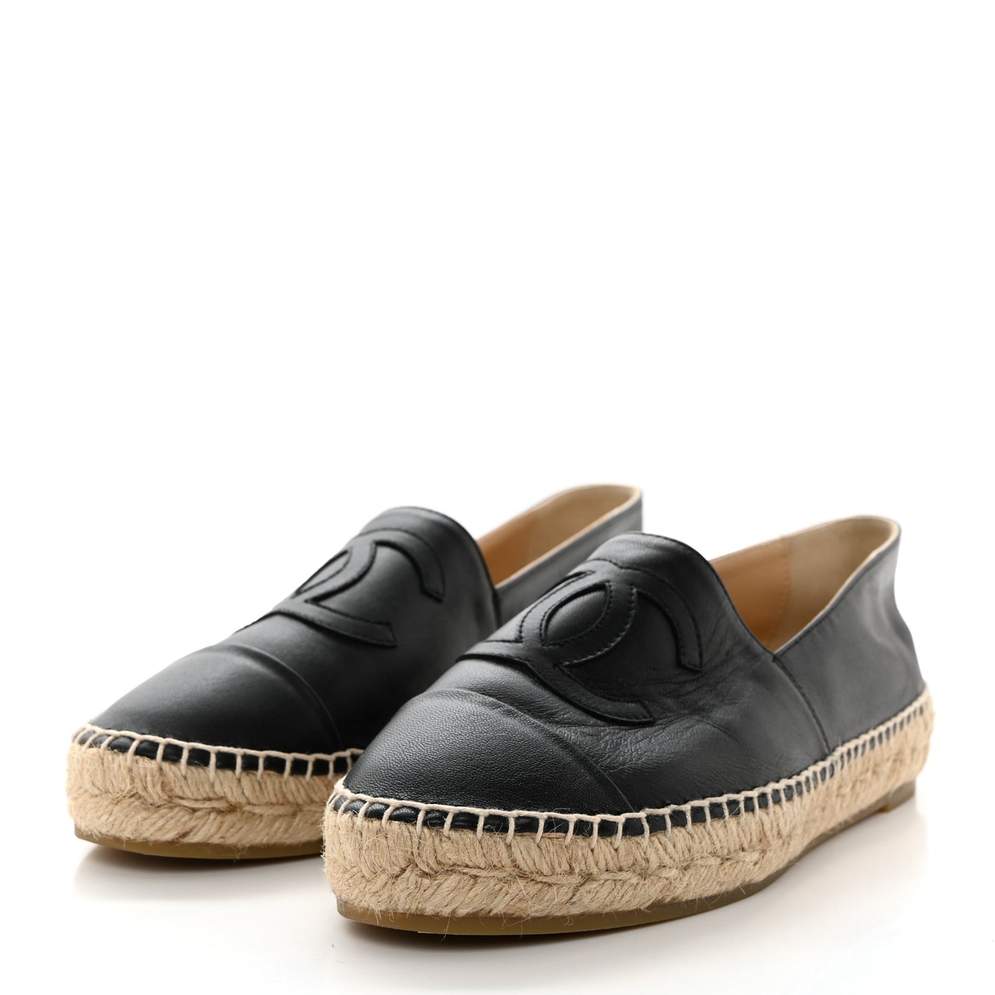 Lambskin CC Espadrilles 39 Black