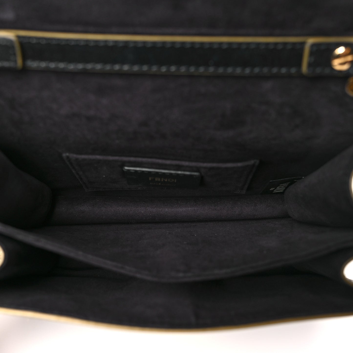Vitello Liberty Scalloped Studded Small Kan I Shoulder Bag Black