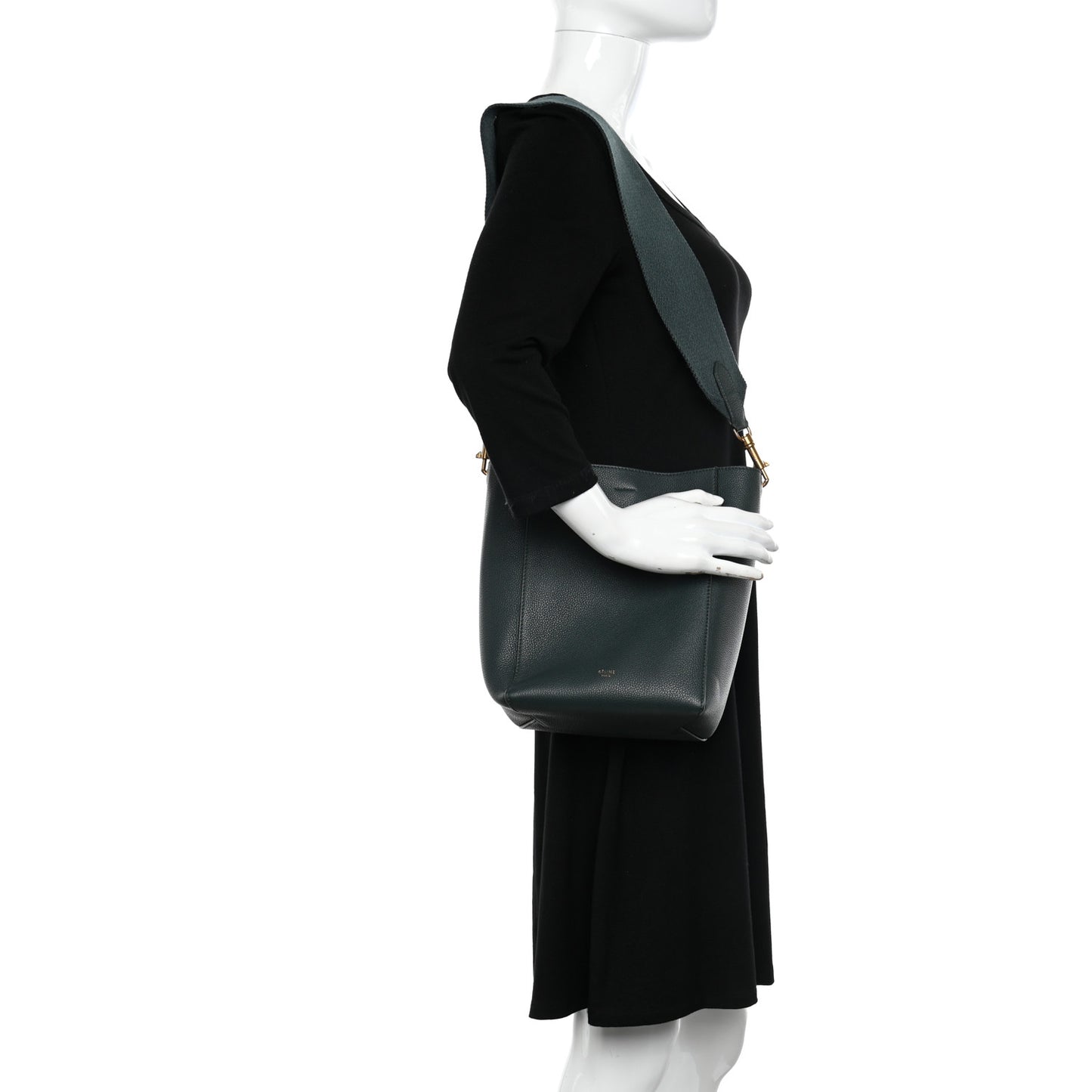 Soft Grained Calfskin Small Sangle Bucket Bag Amazone