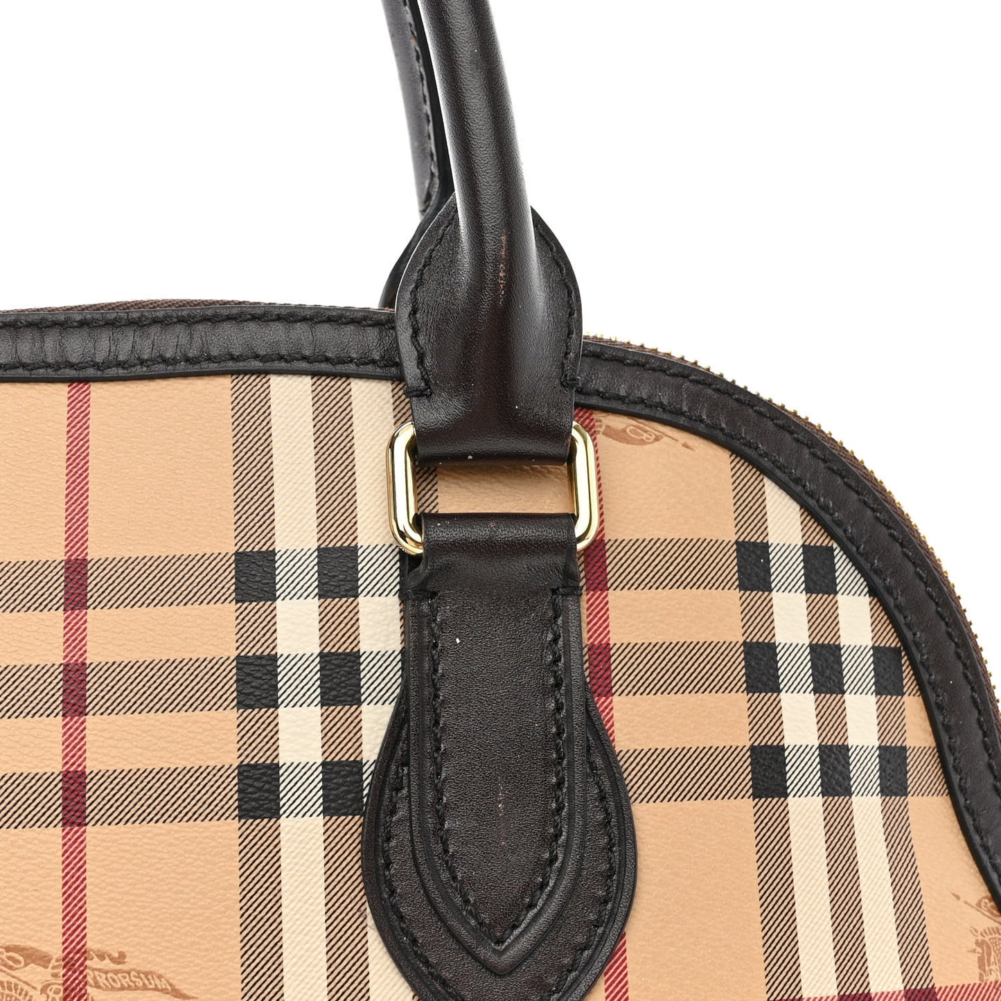 Haymarket Check Small Orchard Bowling Bag Chocolate