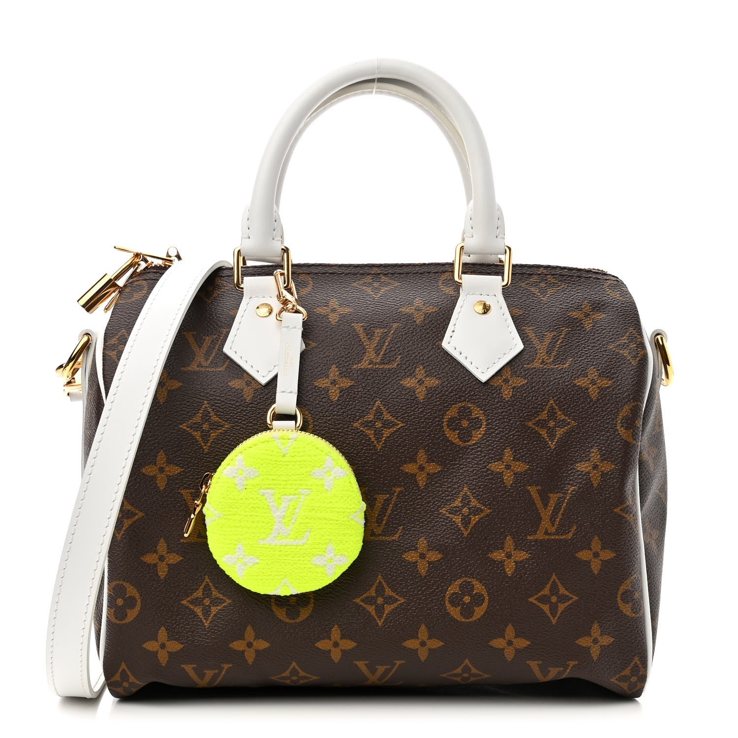 Louis Vuitton Monogram LV Match Speedy Bandouliere 25 White