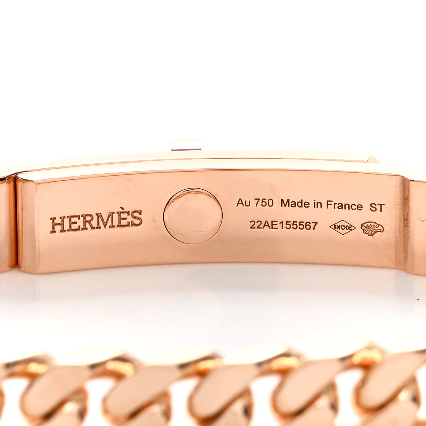 18K Rose Gold Diamond PM Kelly Chaine Bracelet ST