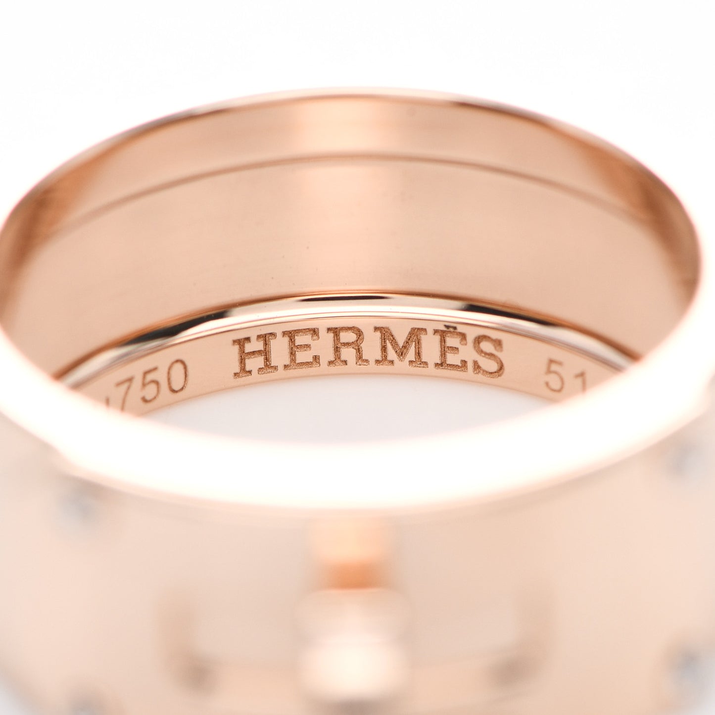 18K Rose Gold Diamond GM Kelly Ring 51 5.75