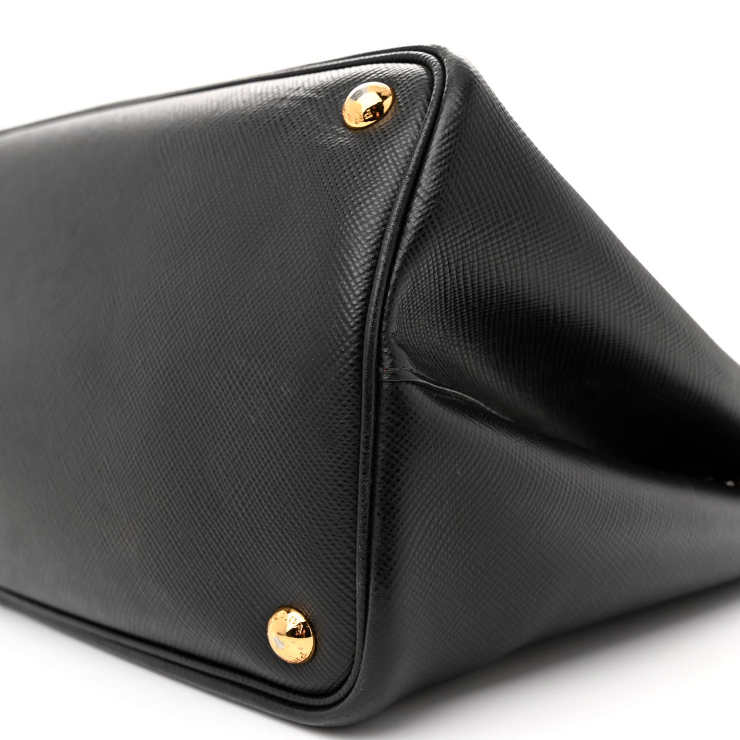 Saffiano Cuir Medium Double Bag Black Fuoco