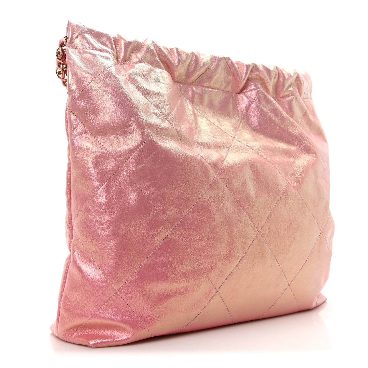 Metallic Shaded Calfskin Quilted Chanel 22 Pink
