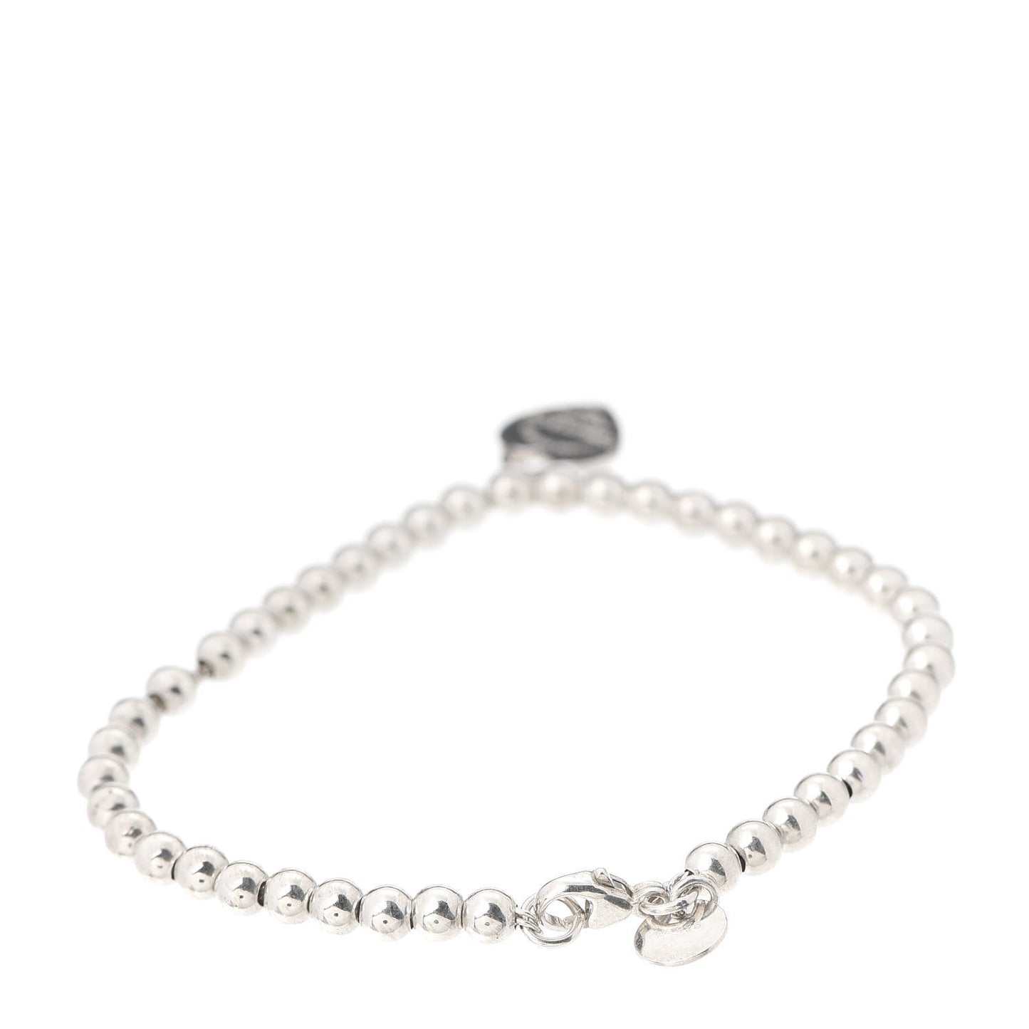 Sterling Silver 4mm Return to Tiffany Heart Tag Bead Bracelet