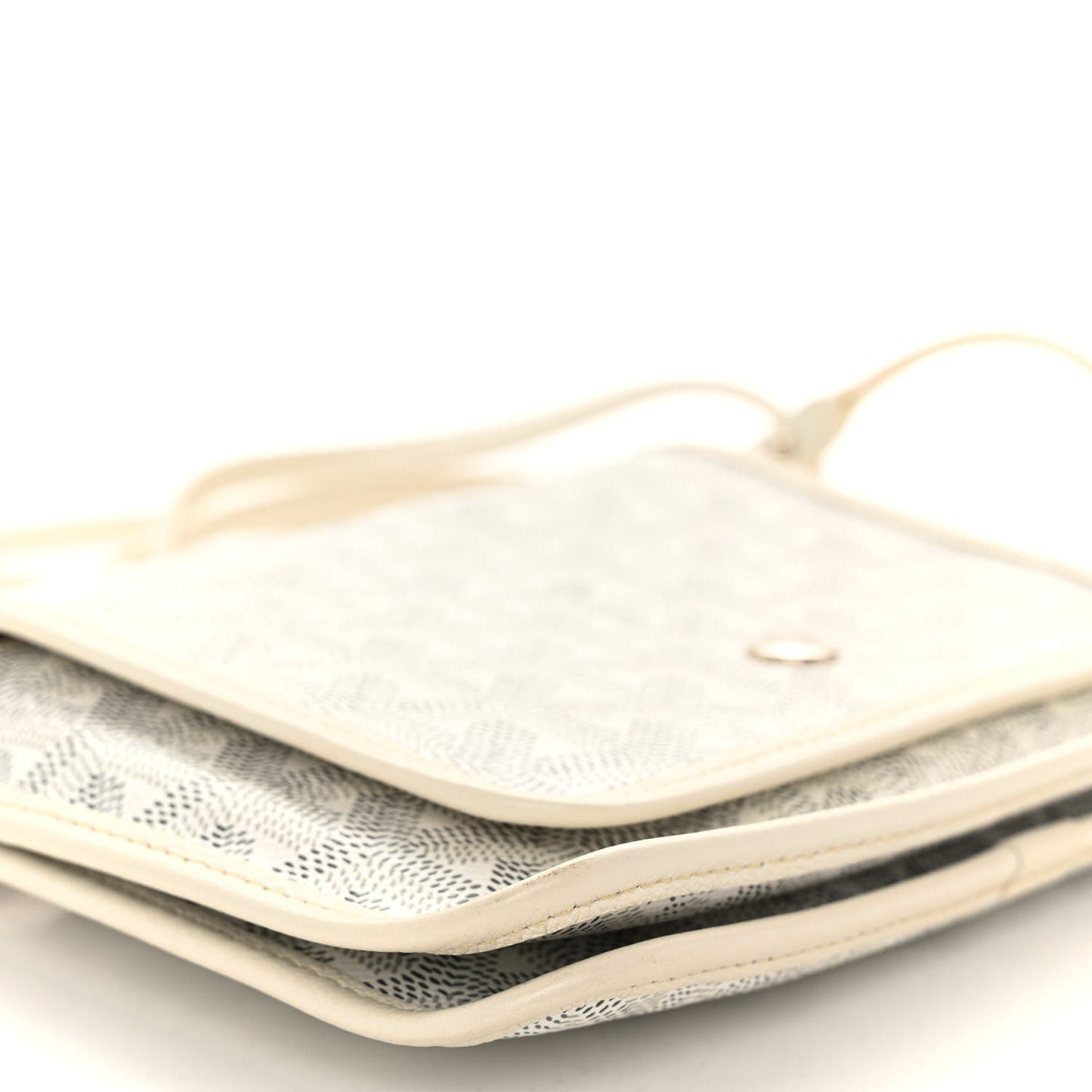 Goyardine Plumet Wallet Clutch White