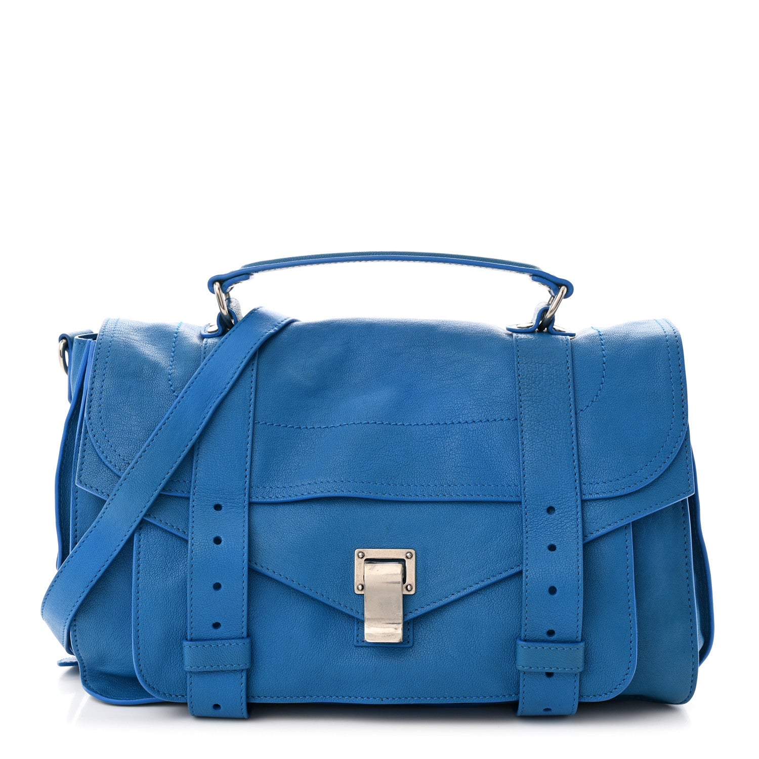 【PROENZA SCHOULER】ショルダーバッグ　ブルー系 Proenza Schouler Lambskin Medium PS1 Satchel Sea Blue 1740304