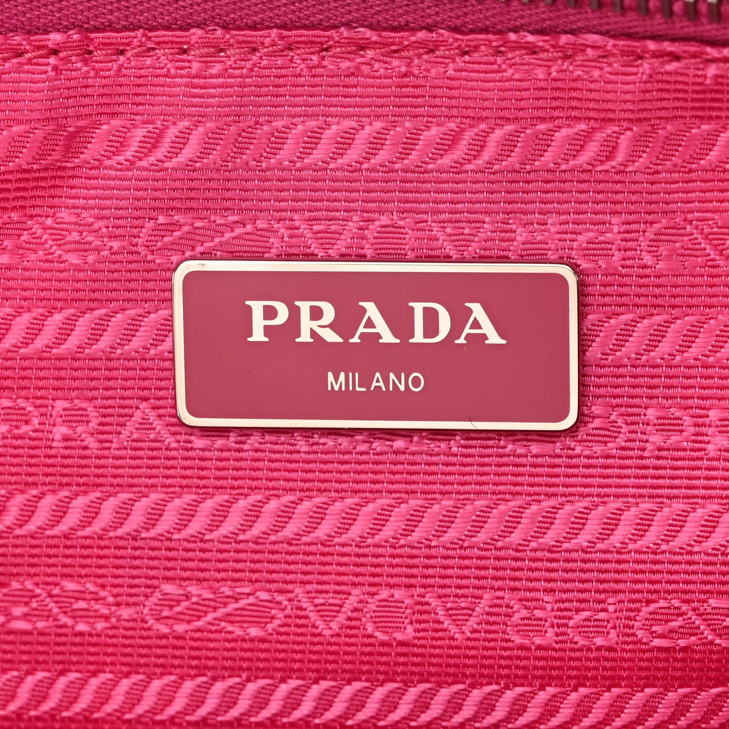 Prada Nylon Tessuto Impuntu Quilted Chain Shoulder Bag Fuxia 6 of 11