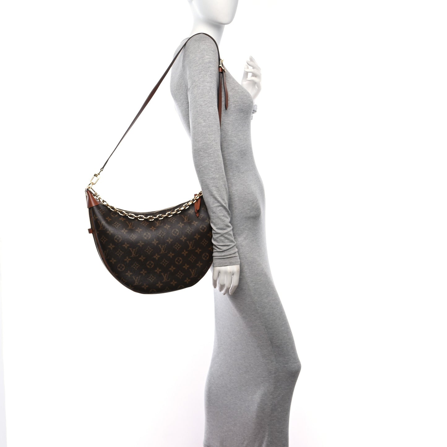 Reverse Monogram Loop Hobo