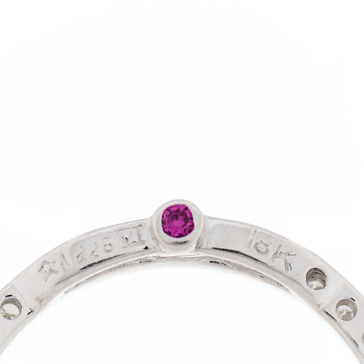 18K White Gold Diamond Tiny Treasures Circle Pendant