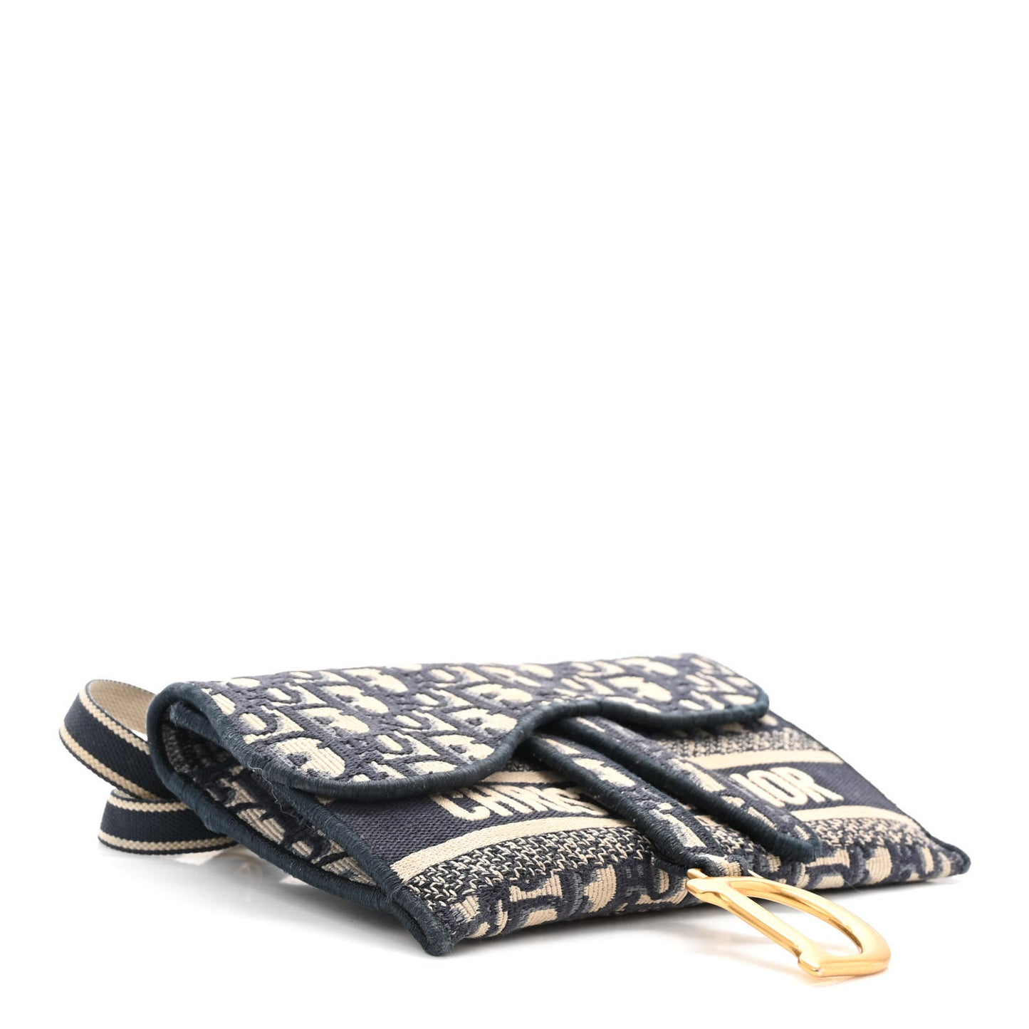 Oblique Slim Saddle Pouch Blue