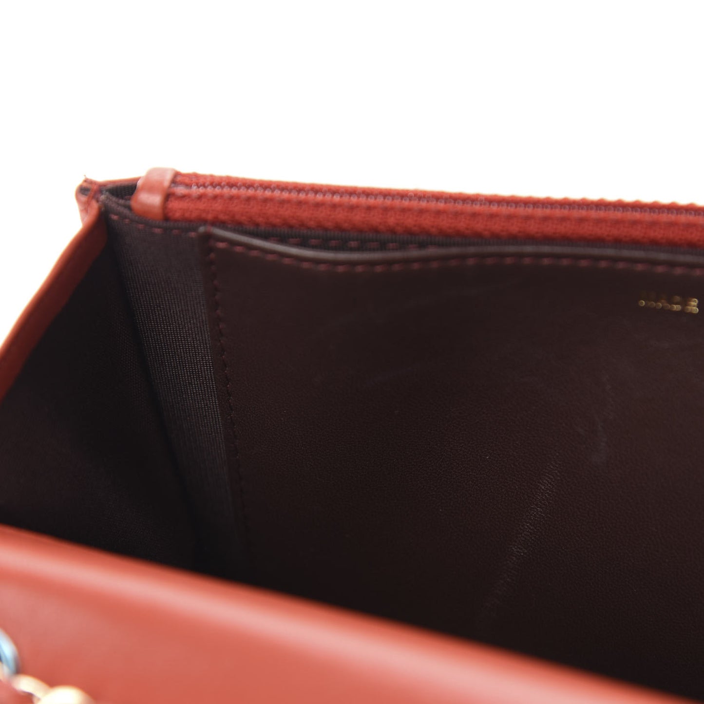 Lambskin Quilted Trendy CC Wallet On Chain WOC Red