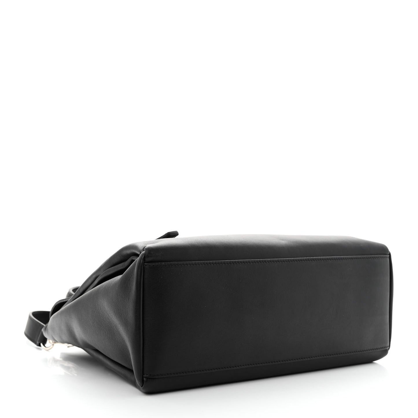 Calfskin Small Pandora Pure Flap Bag Black White