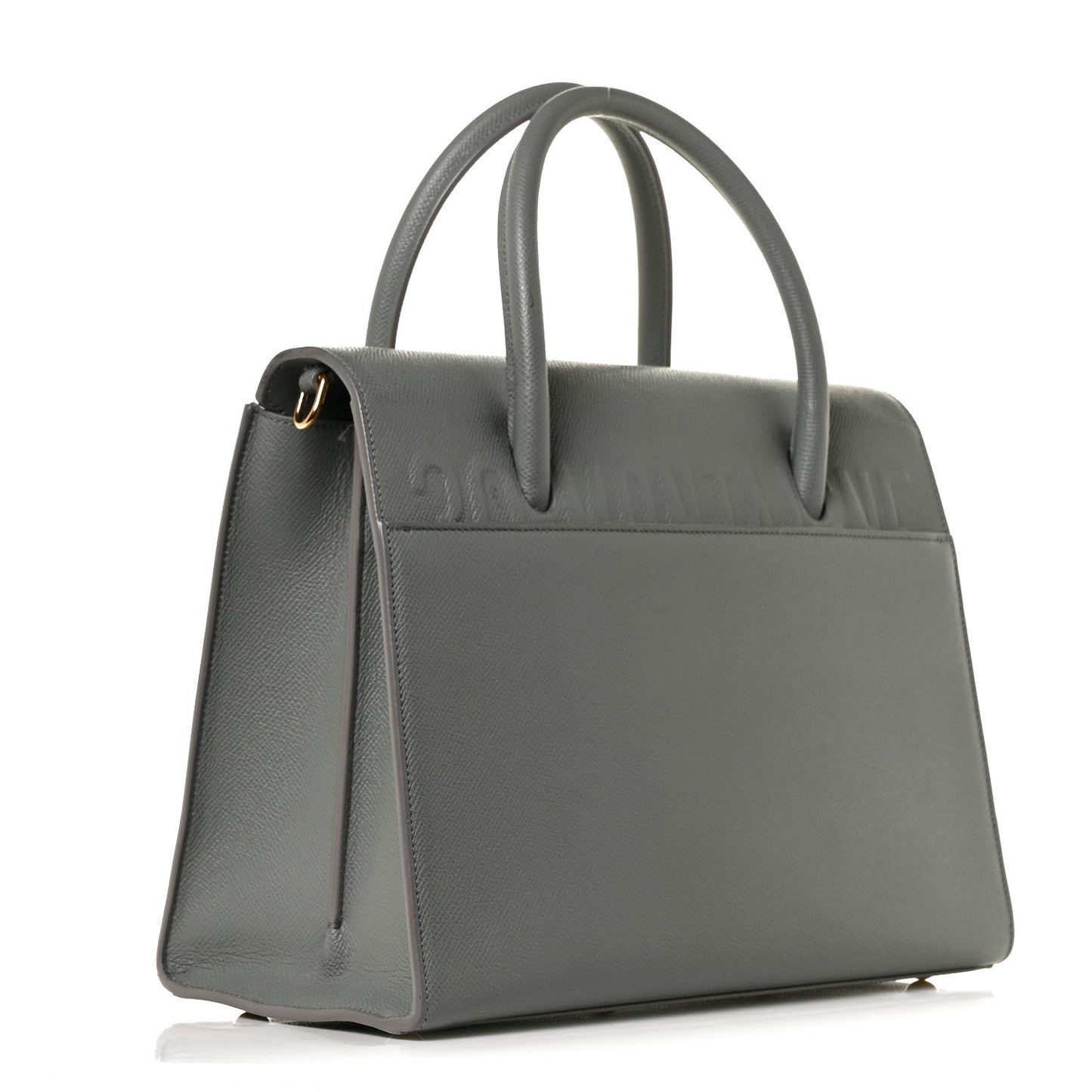 Grained Calfskin Large St. Honore Tote Grey