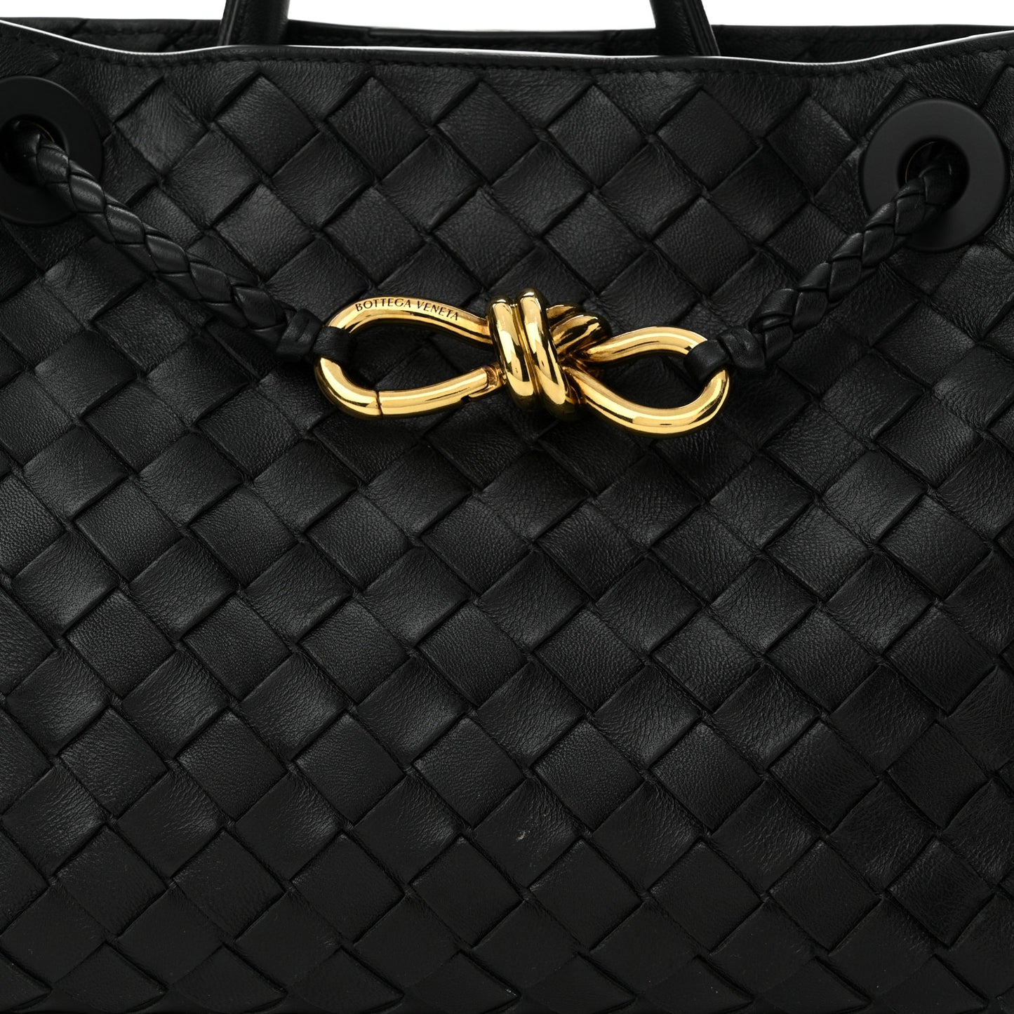 Nappa Intrecciato Small Andiamo Shoulder Bag Black