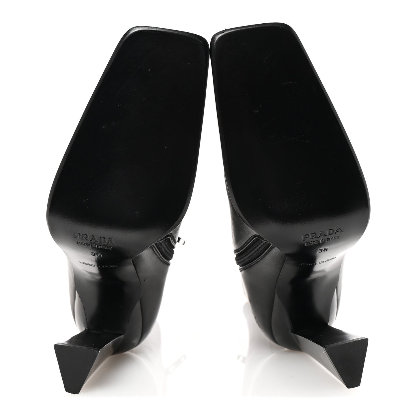 Nappa Ankle Zip Boots 36 Black
