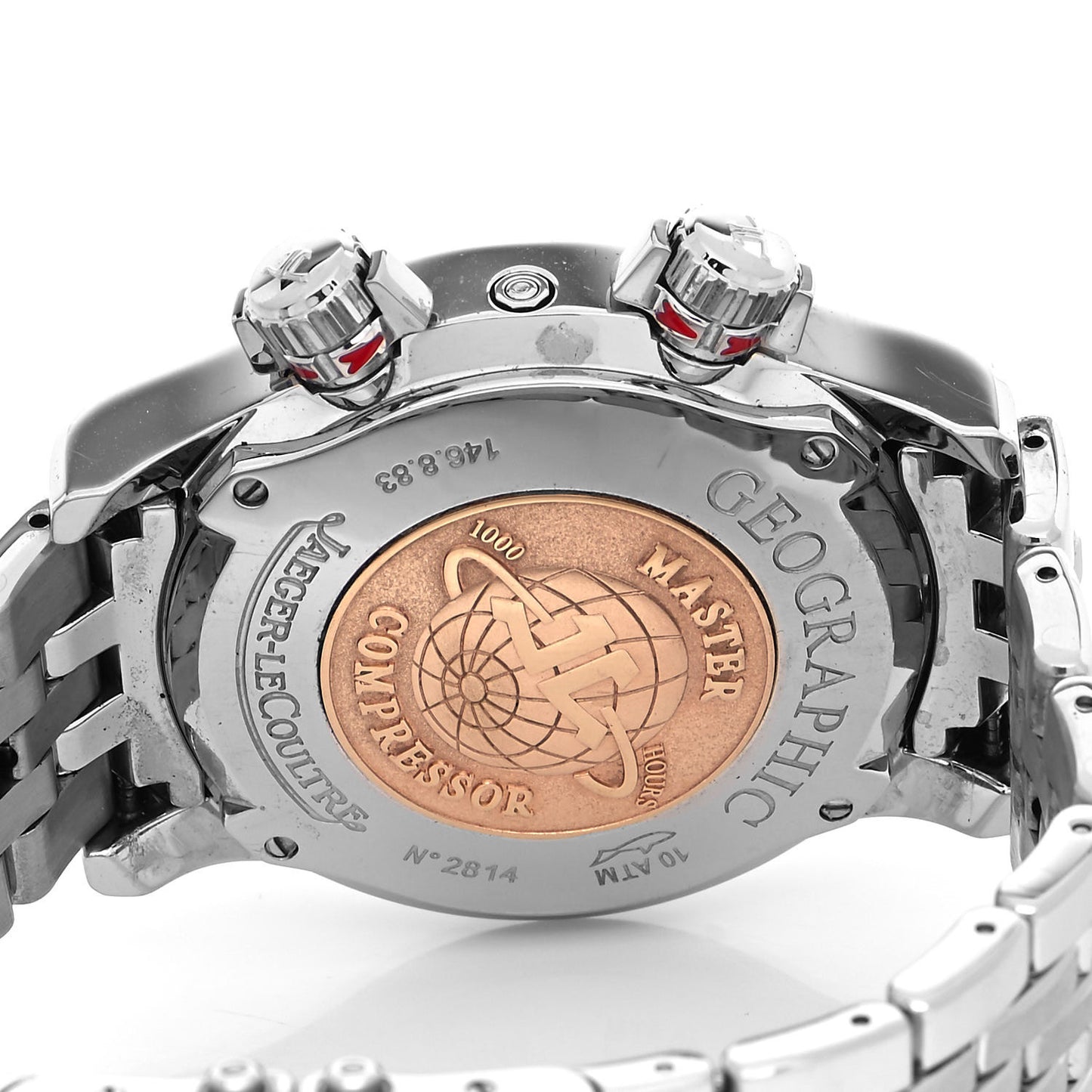 Stainless Steel 41mm Master Compressor Geographic Chronograph Automatic Watch Black Q1718470