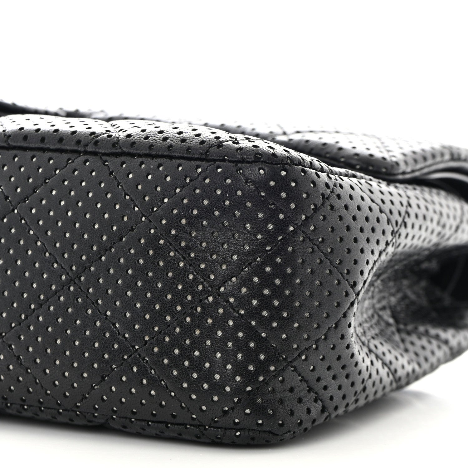 Chanel Lambskin Perforated Medium Double Flap Black 10 of 18