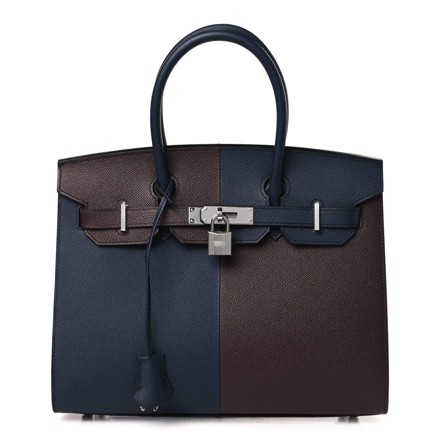 Epsom Casaque Birkin Sellier 30 Rouge Sellier Bleu Indigo Rose Texas