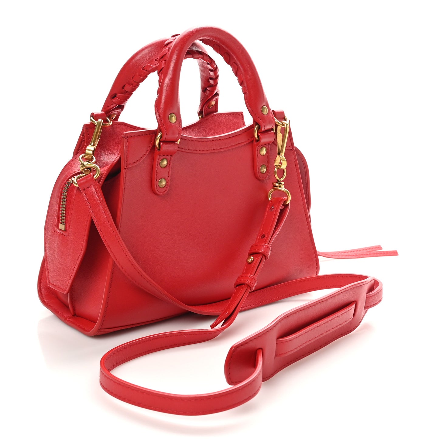 Smooth Calfskin Neo Classic Brass Hardware Mini City Red