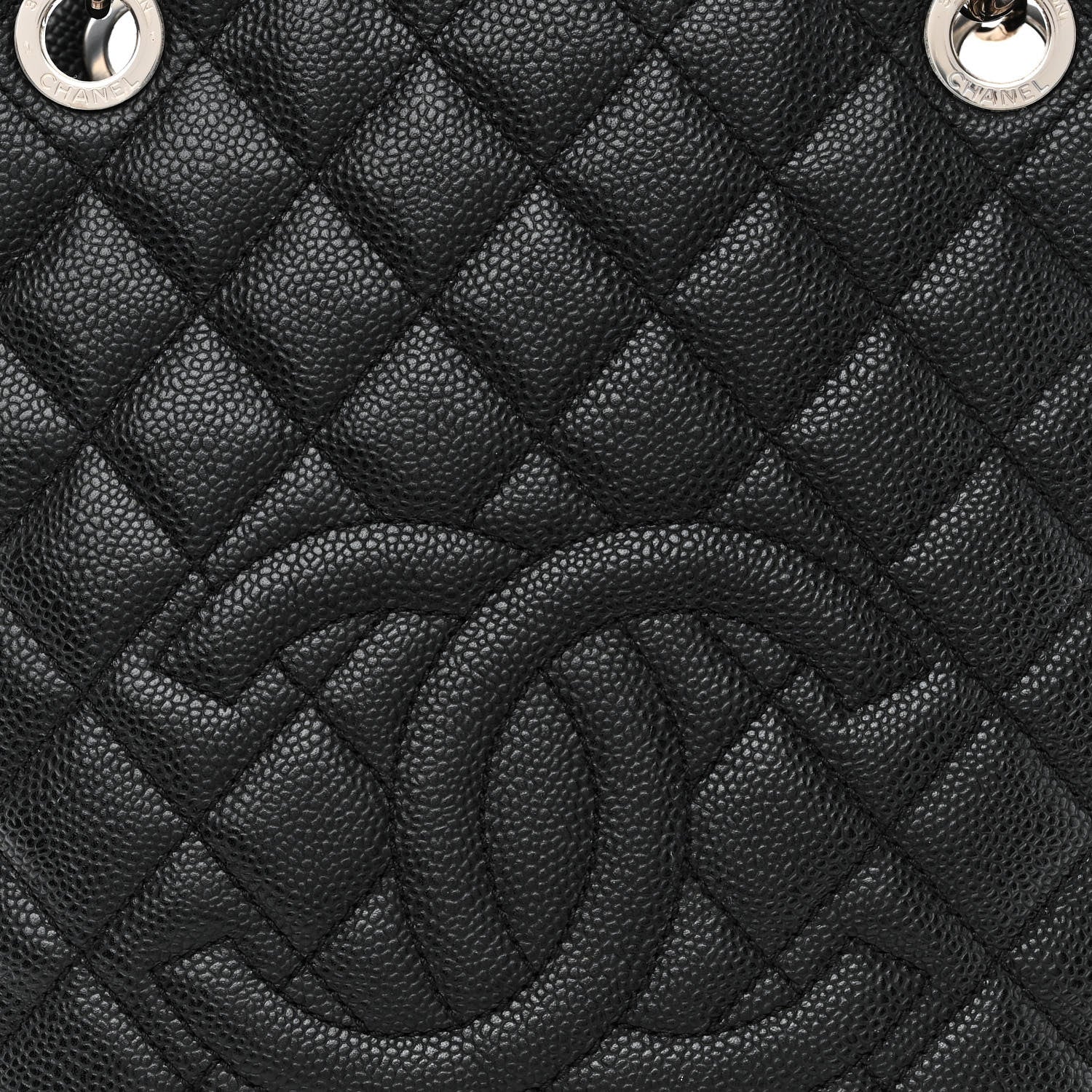 Chanel Caviar Quilted Petit Shopping Tote PST Black 10 of 14