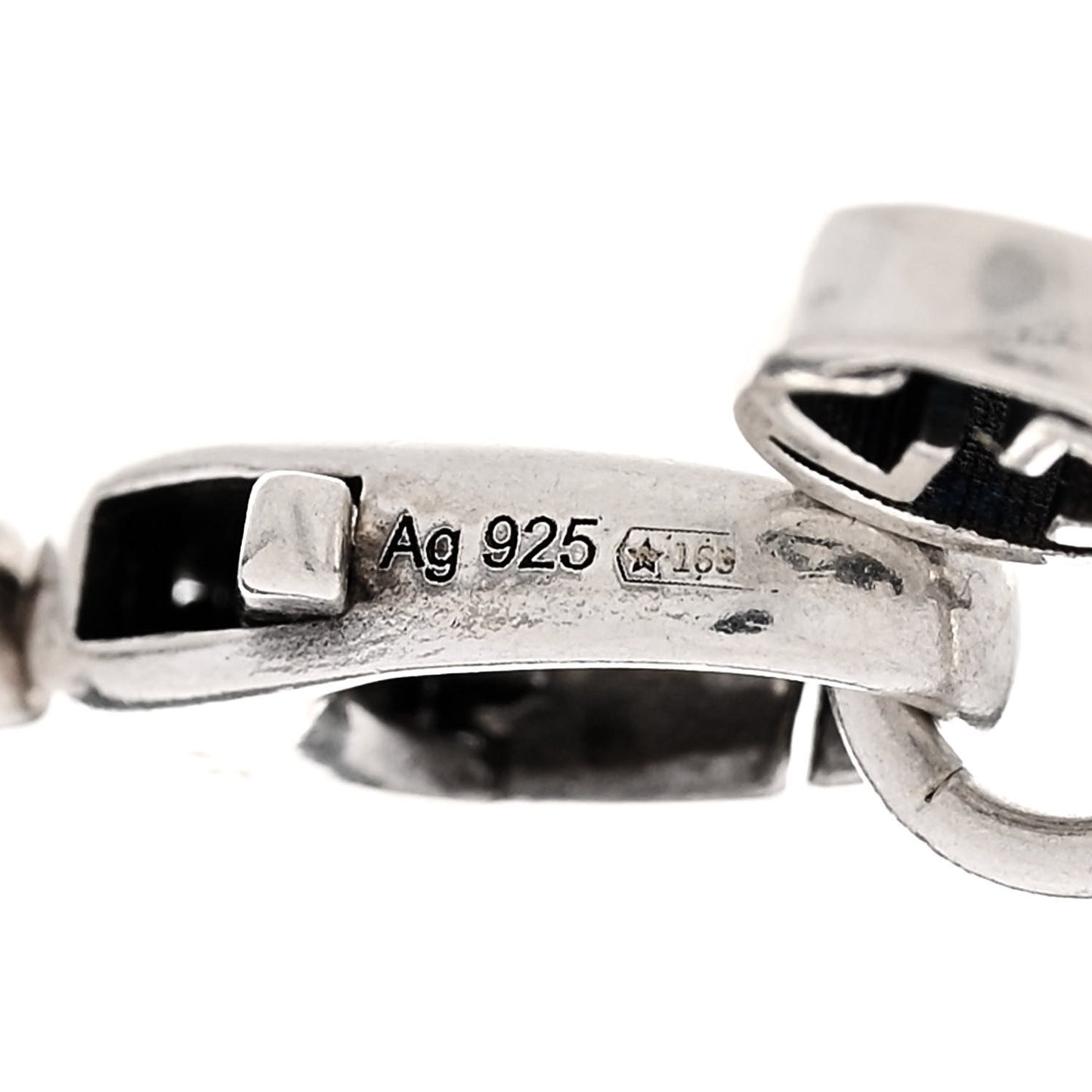 Sterling Silver Torchon Double G Bracelet