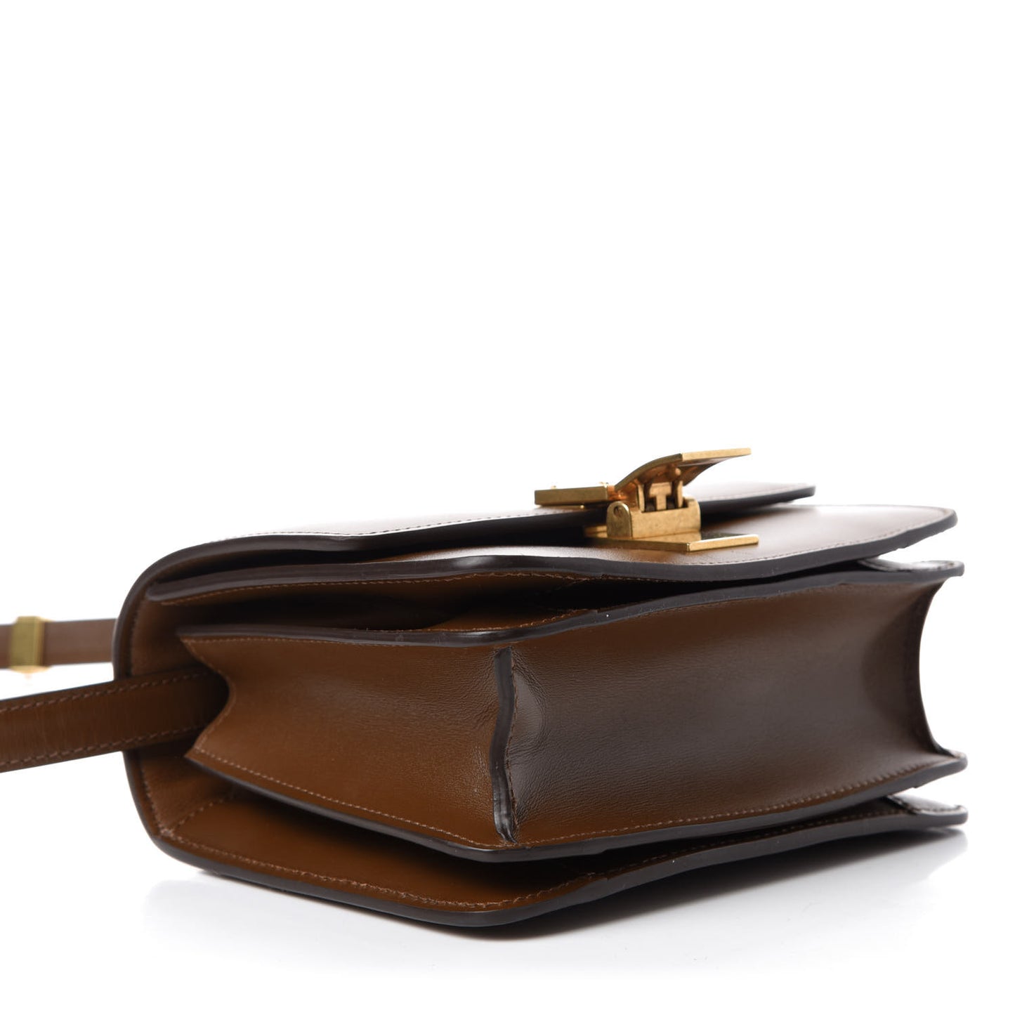 Smooth Calfskin Small Classic Box Flap Bag Camel