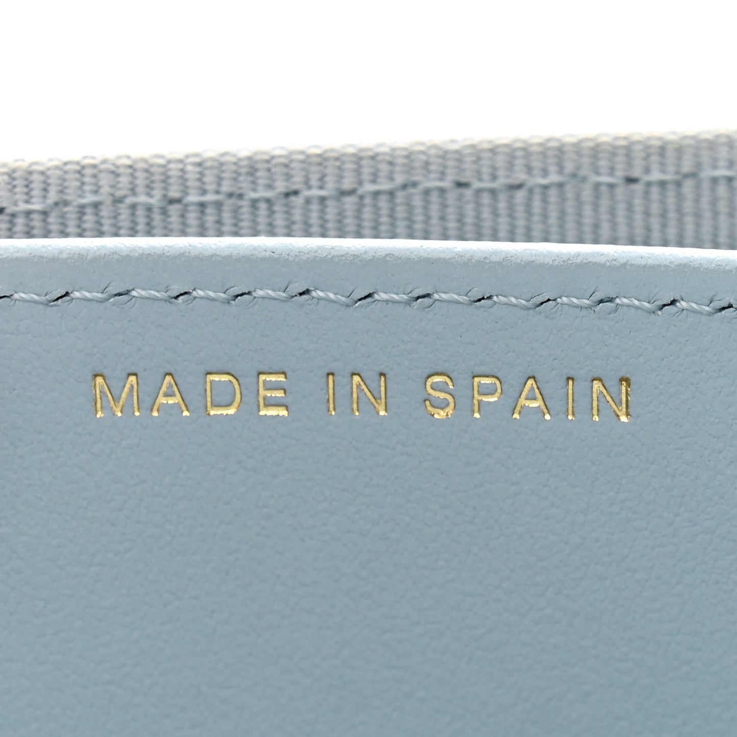 Caviar Quilted Flap Card Holder On Chain Light Blue