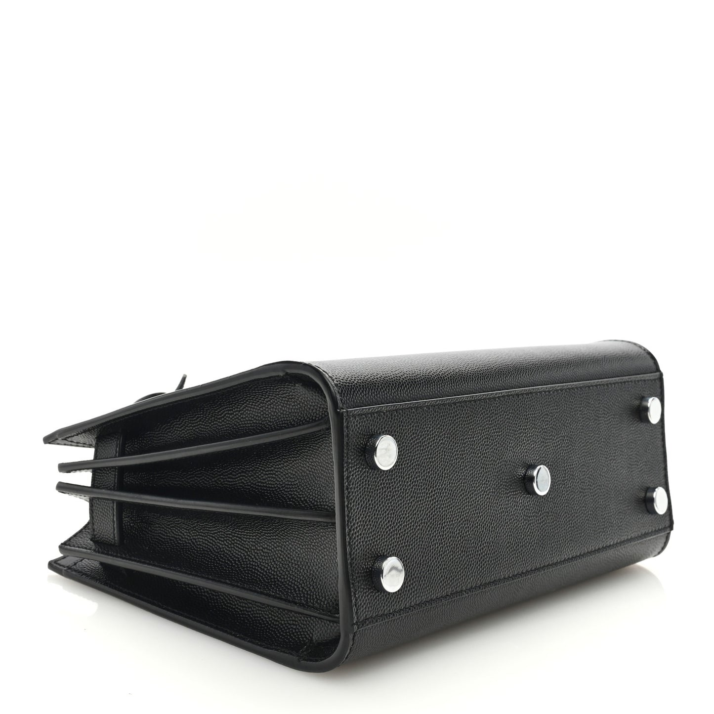 SAINT LAURENT Grained Calfskin Nano Sac De Jour Black