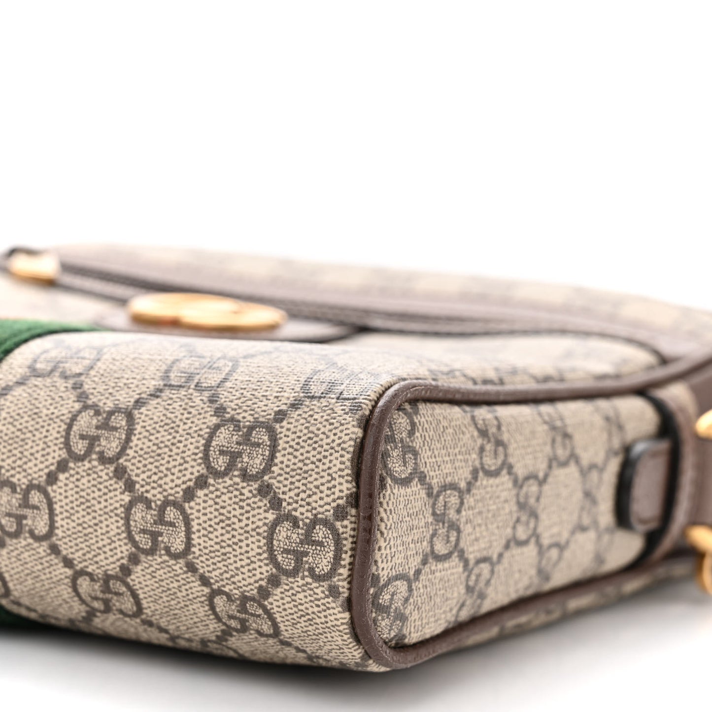 GG Supreme Monogram Web Small Ophidia Messenger Bag Brown