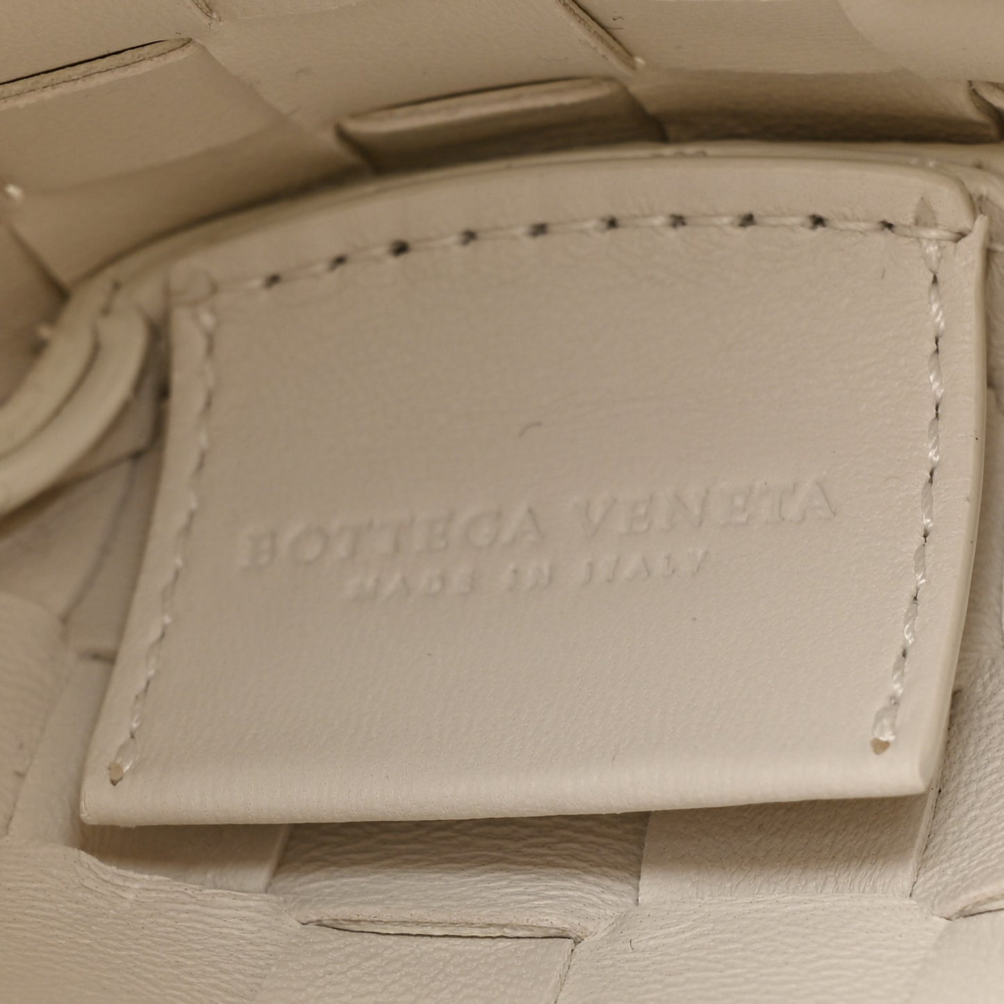 BOTTEGA VENETA Nappa Intrecciato Mini Sardine Bag Chalk