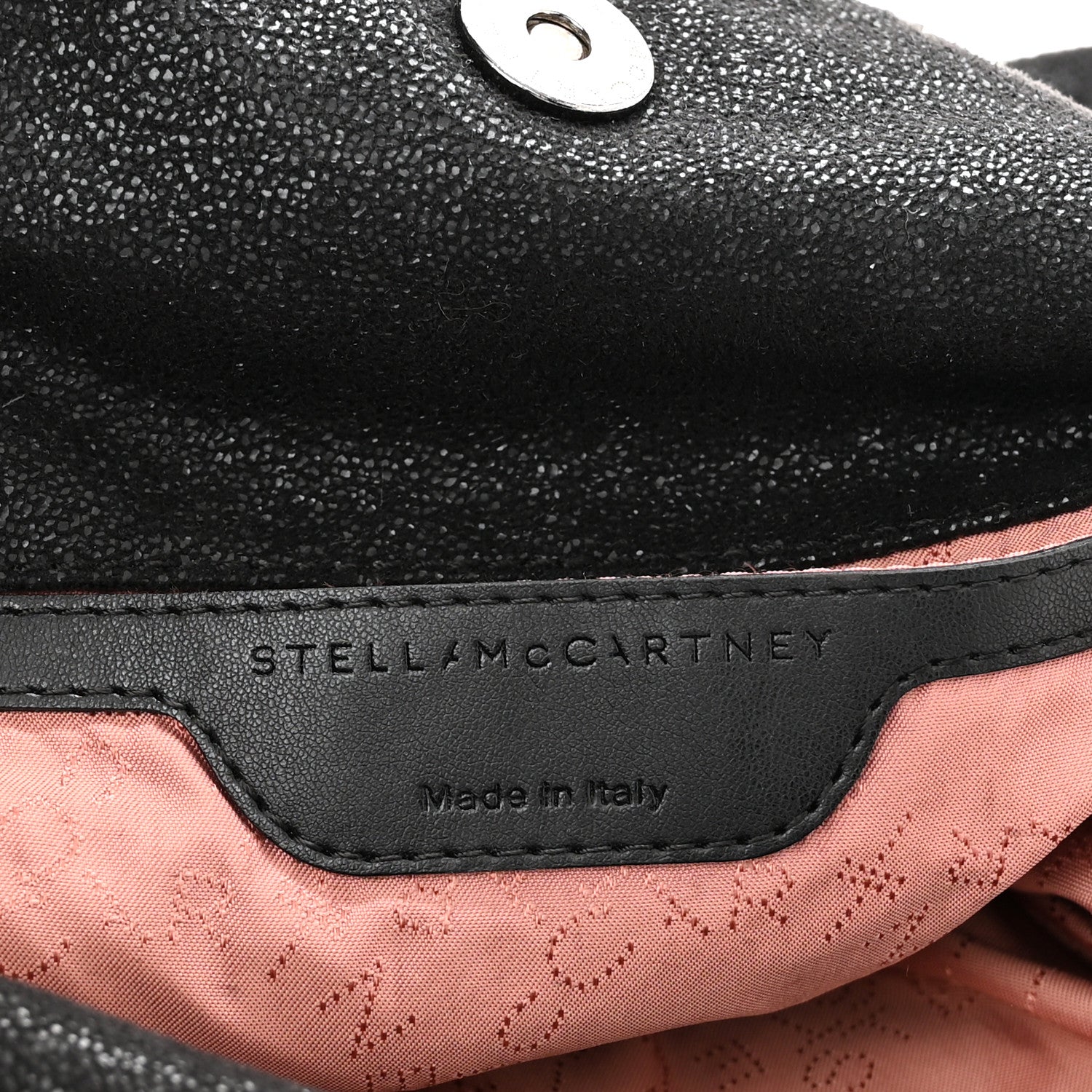 Stella McCartney Shaggy Deer Mini Falabella Fold Over Tote Black 5 of 9