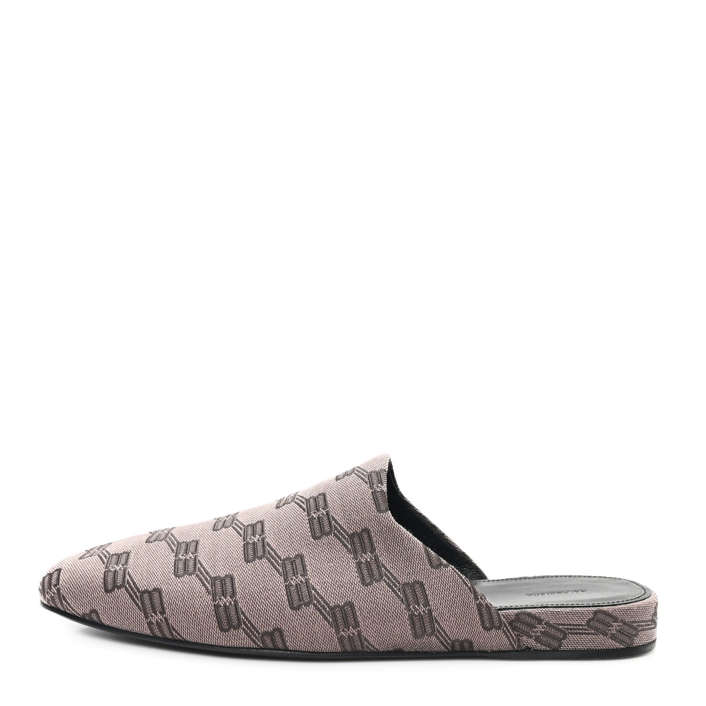 Jacquard BB Monogram Mens Cosy Mules 42 Dark Mink Grey Dark Brown
