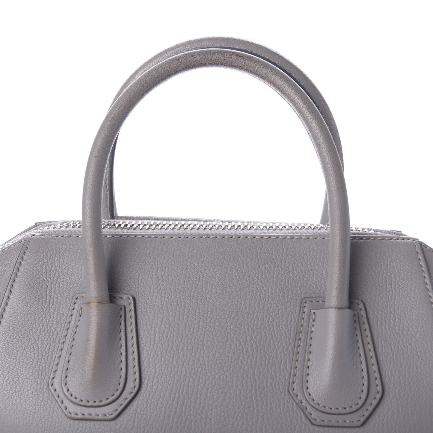 Sugar Goatskin Small Antigona Pearl Grey