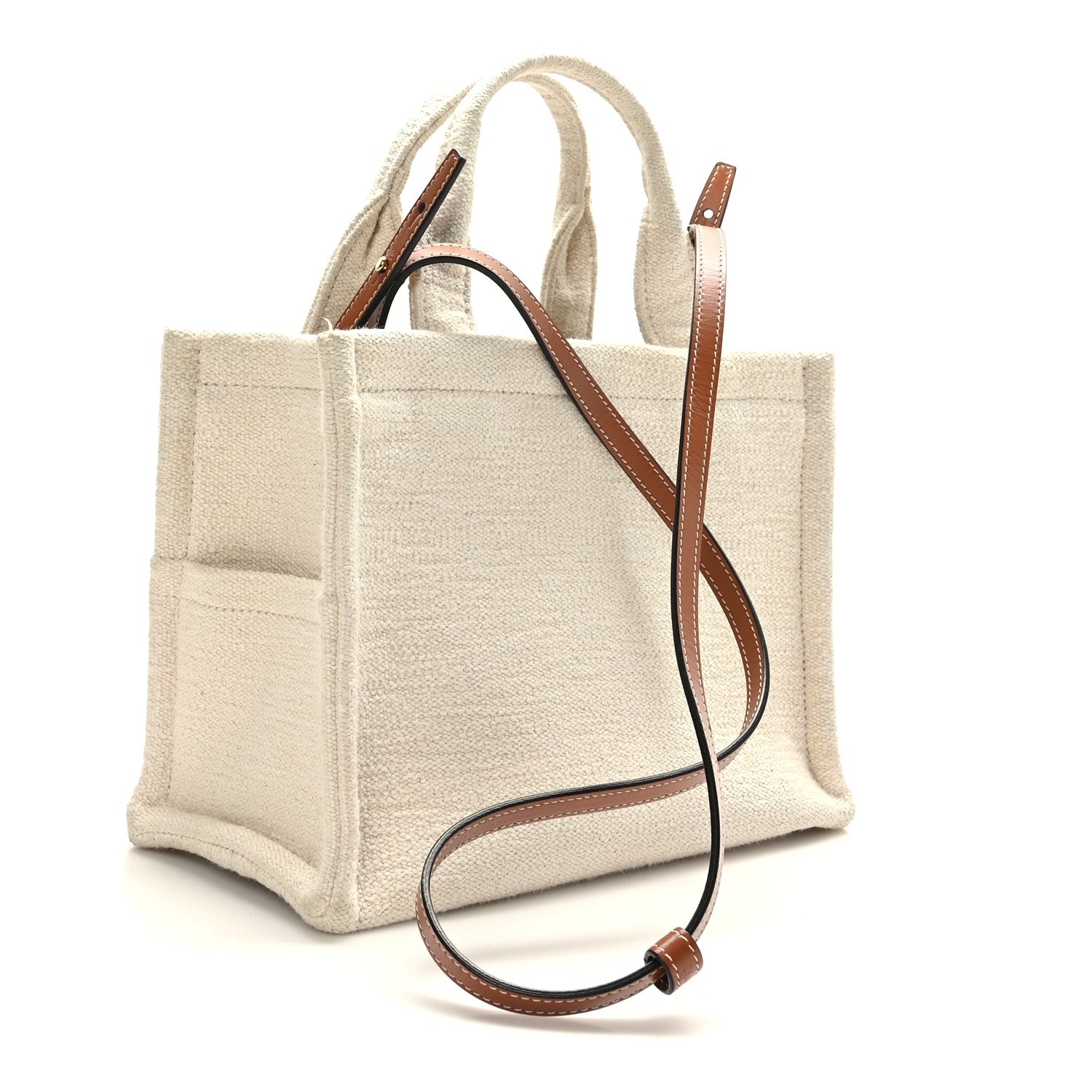 Celine Canvas Small Cabas Thais Ecru Black 3 of 10