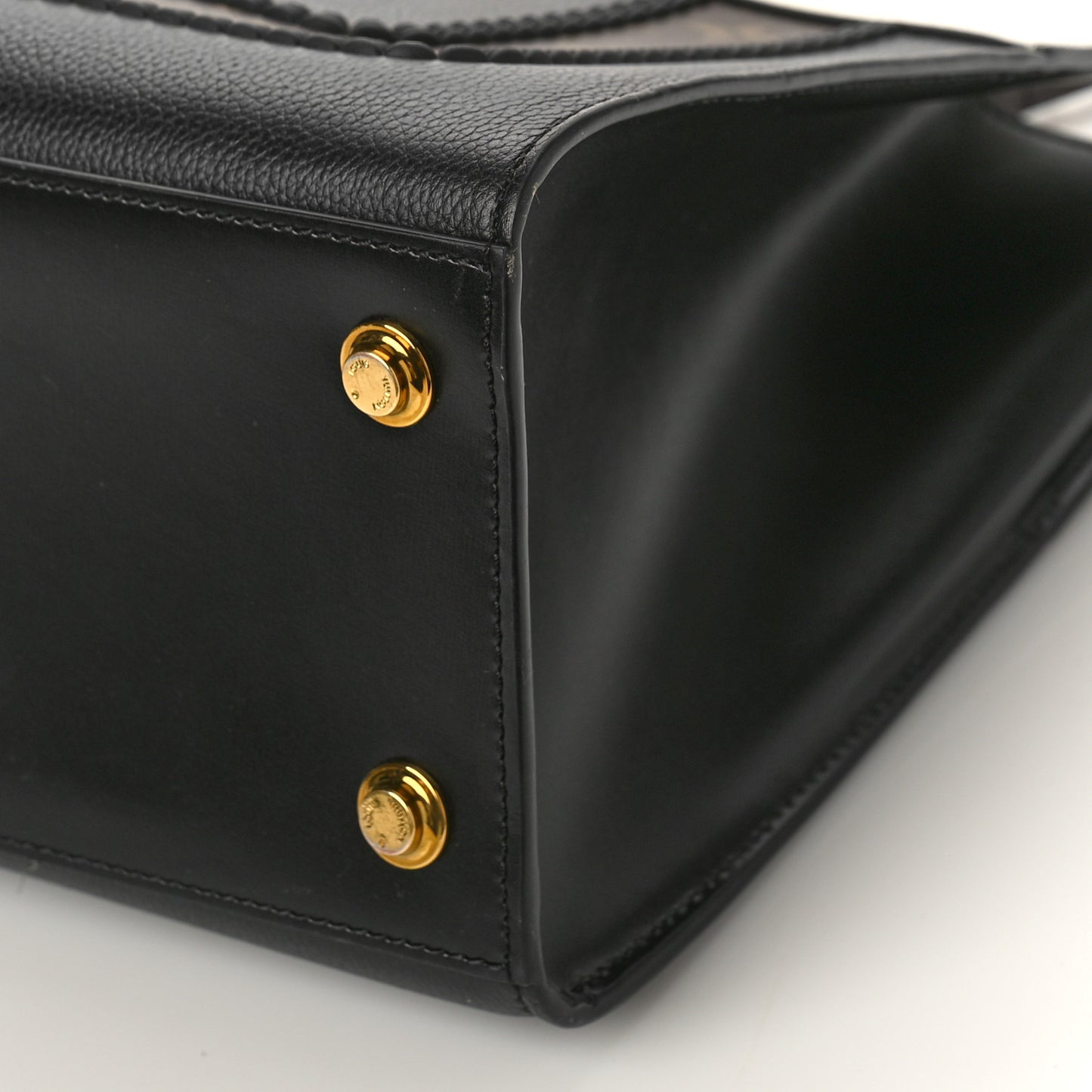 Calfskin Monogram City Steamer MM Black White