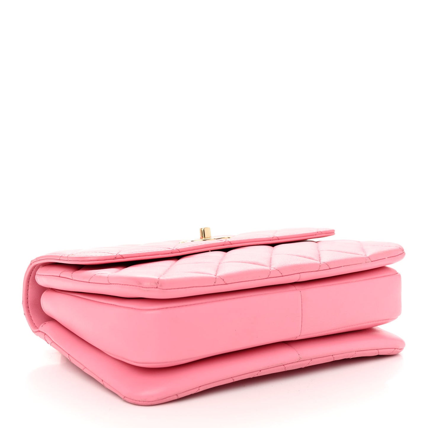 Lambskin Quilted Small Trendy CC Flap Dual Handle Bag Light Pink